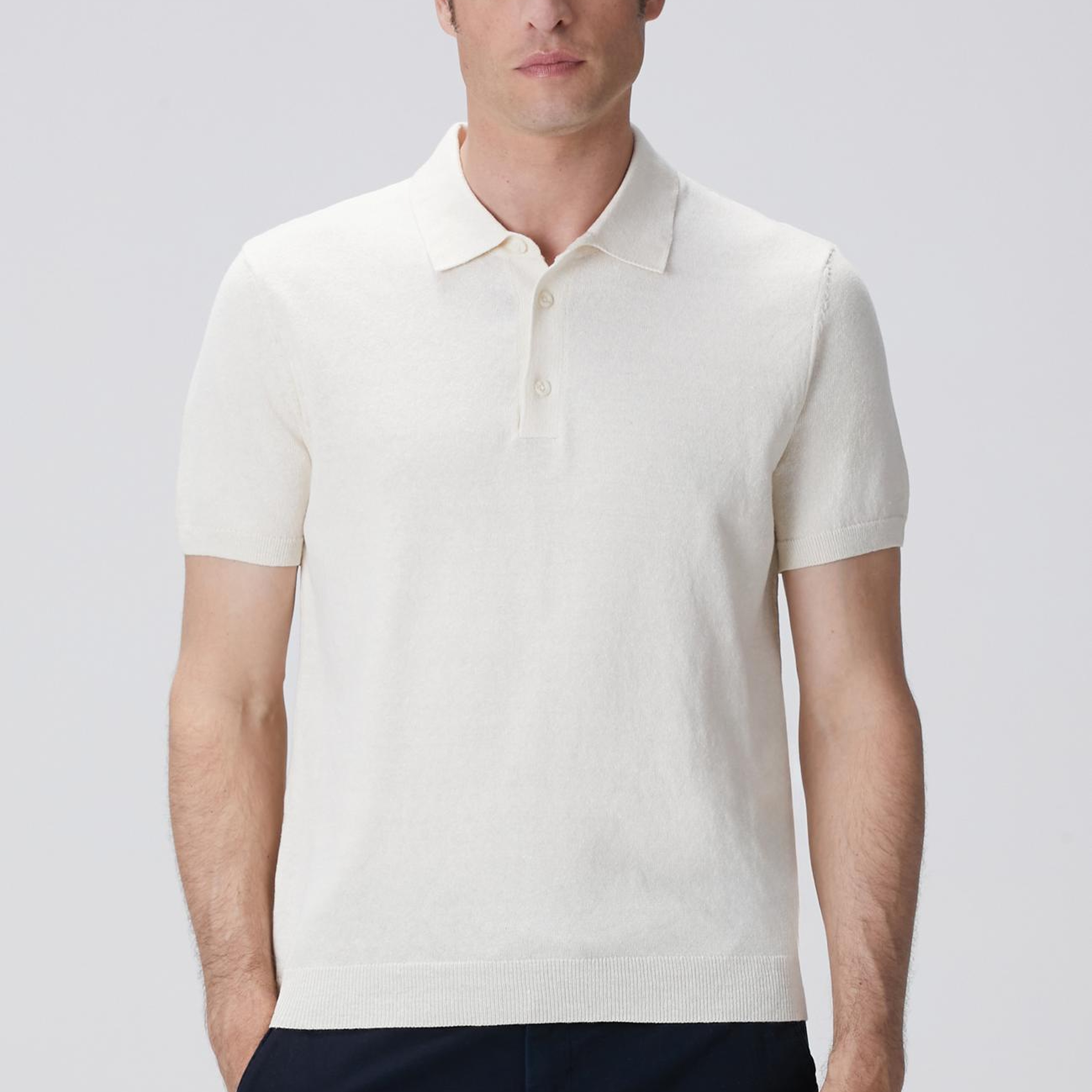 Network Erkek Kırık Beyaz Keten Karışımlı Kazak