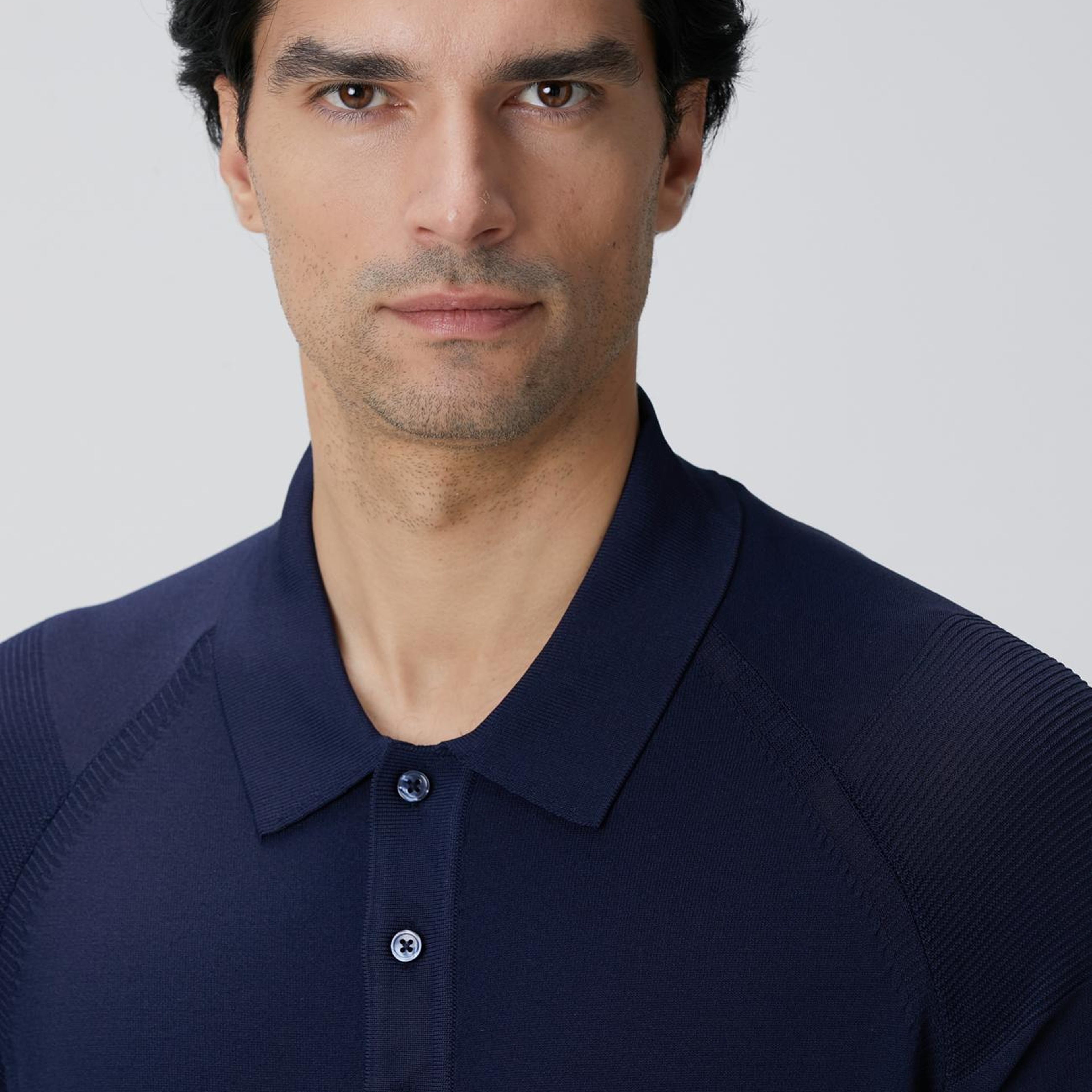 Network Erkek Lacivert Polo Yaka Triko Kazak