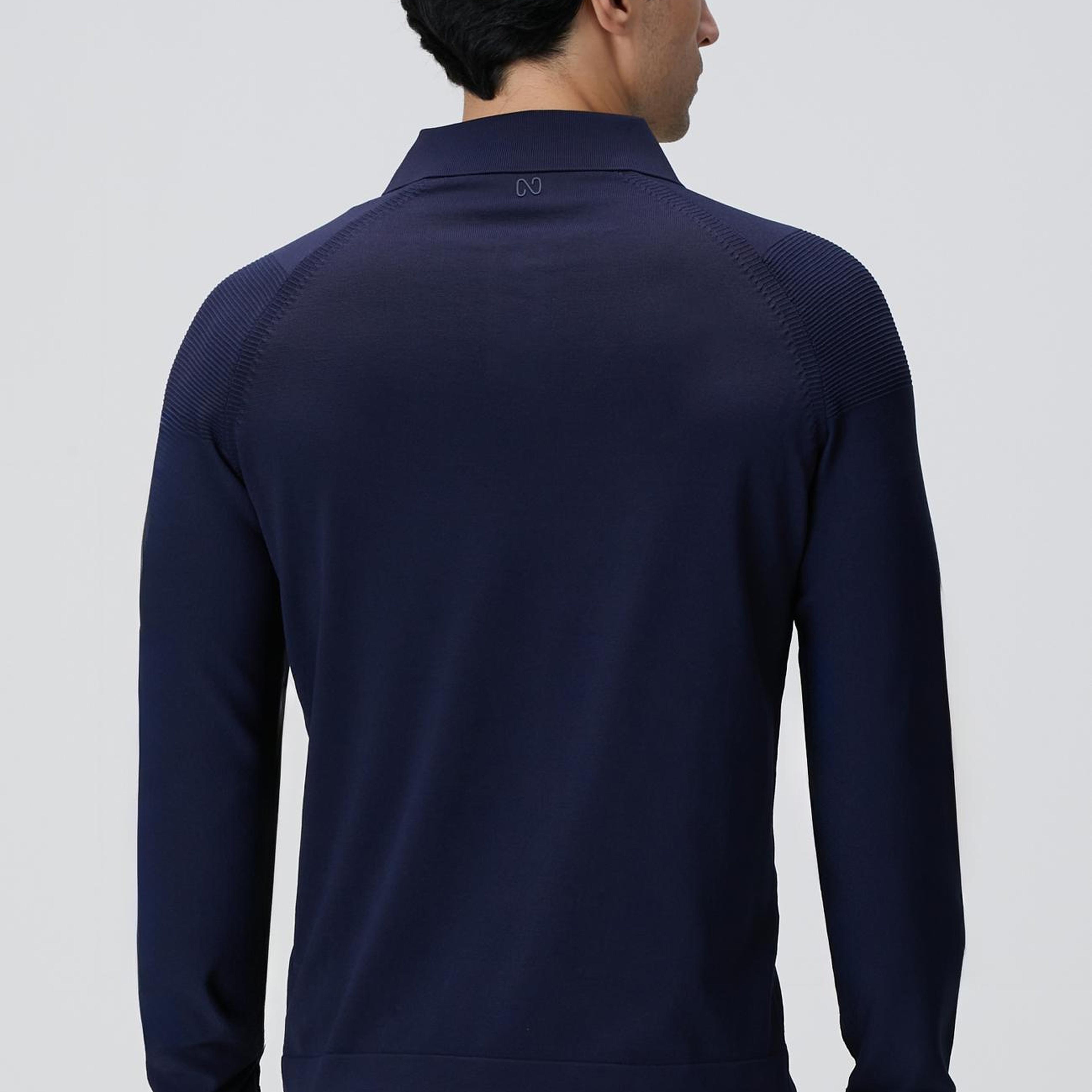 Network Erkek Lacivert Polo Yaka Triko Kazak