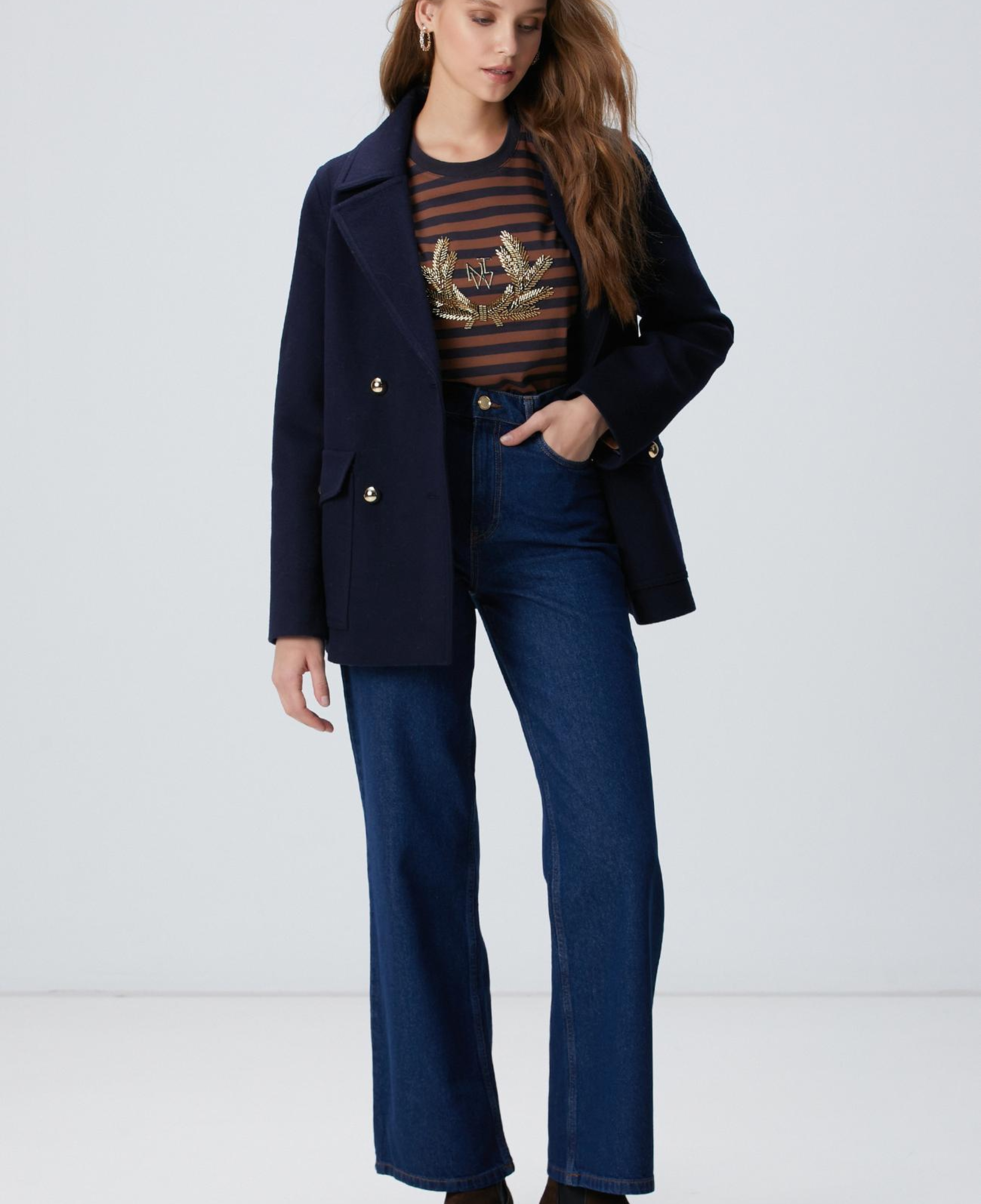 Network Kadın İndigo Denim Pantolon