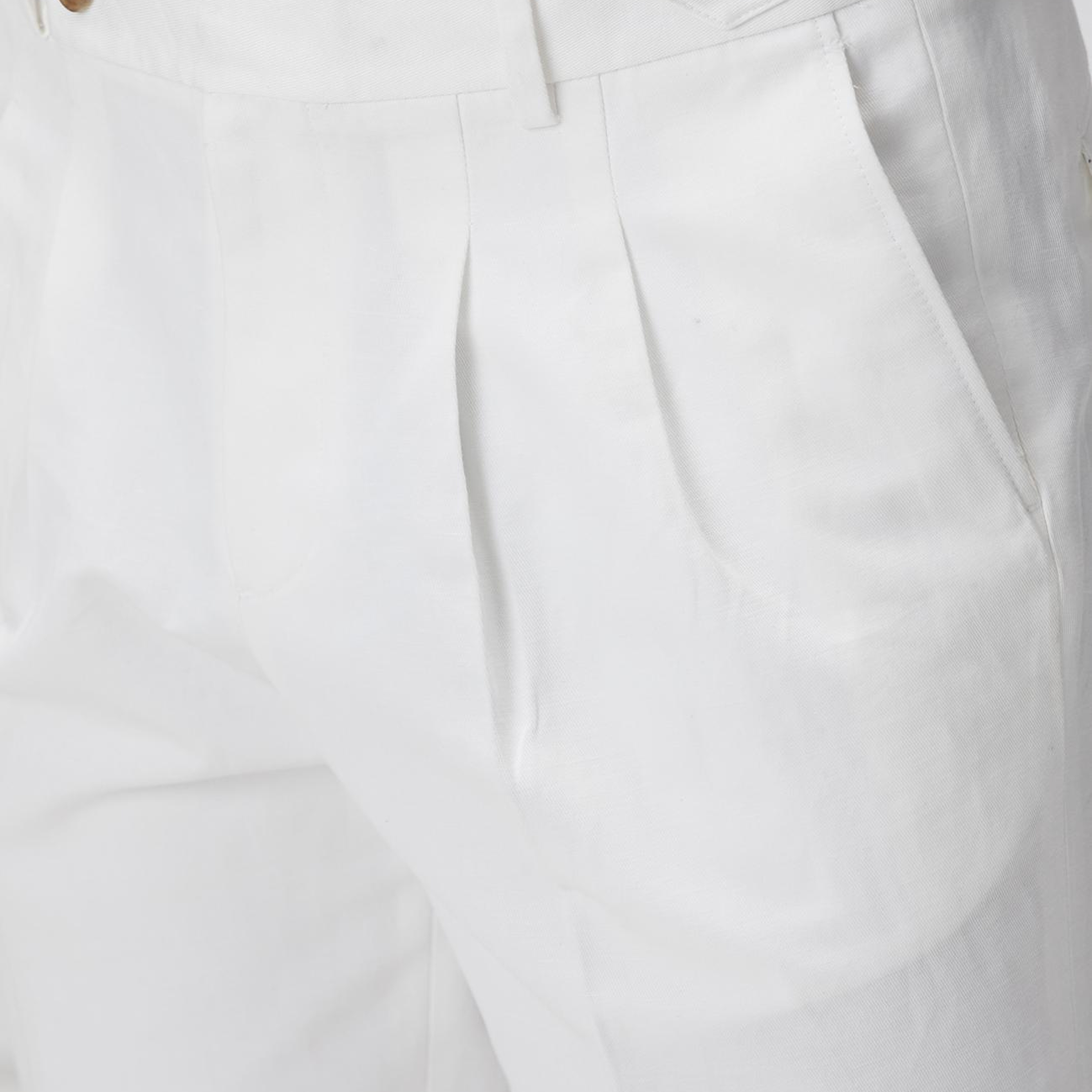 Network Erkek Kırık Beyaz Keten Karışımlı Pantolon