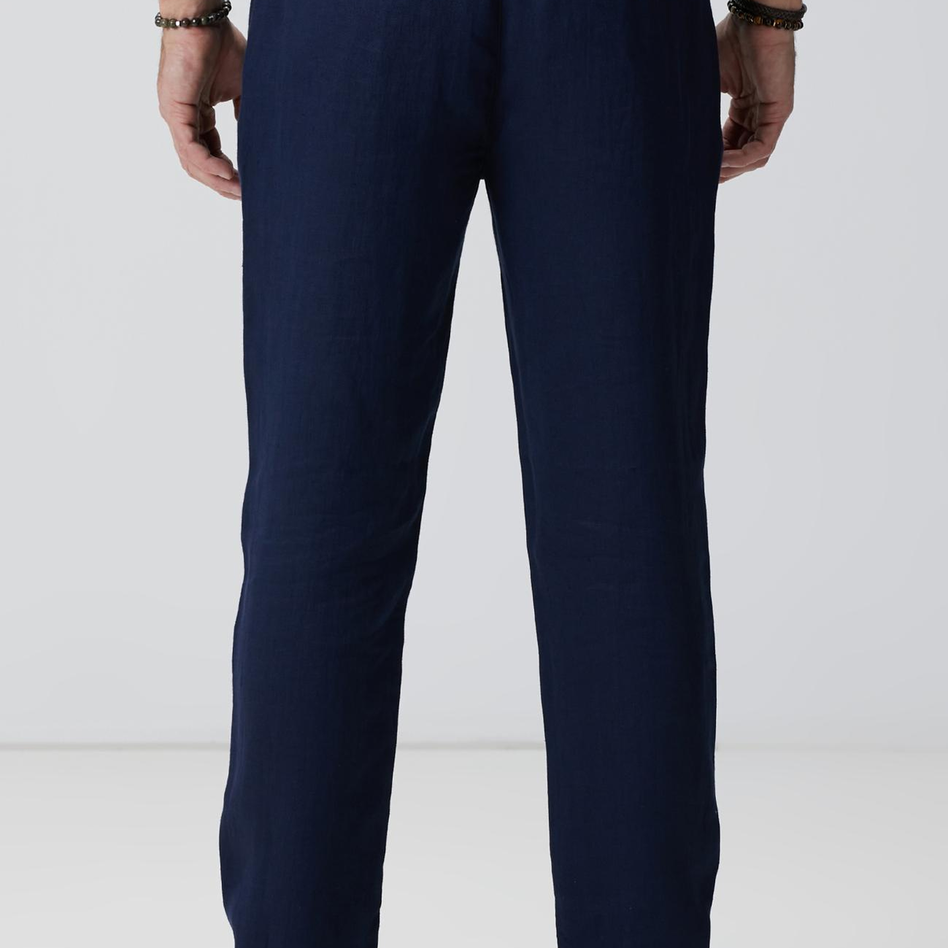 Network Erkek Lacivert Keten Pantolon