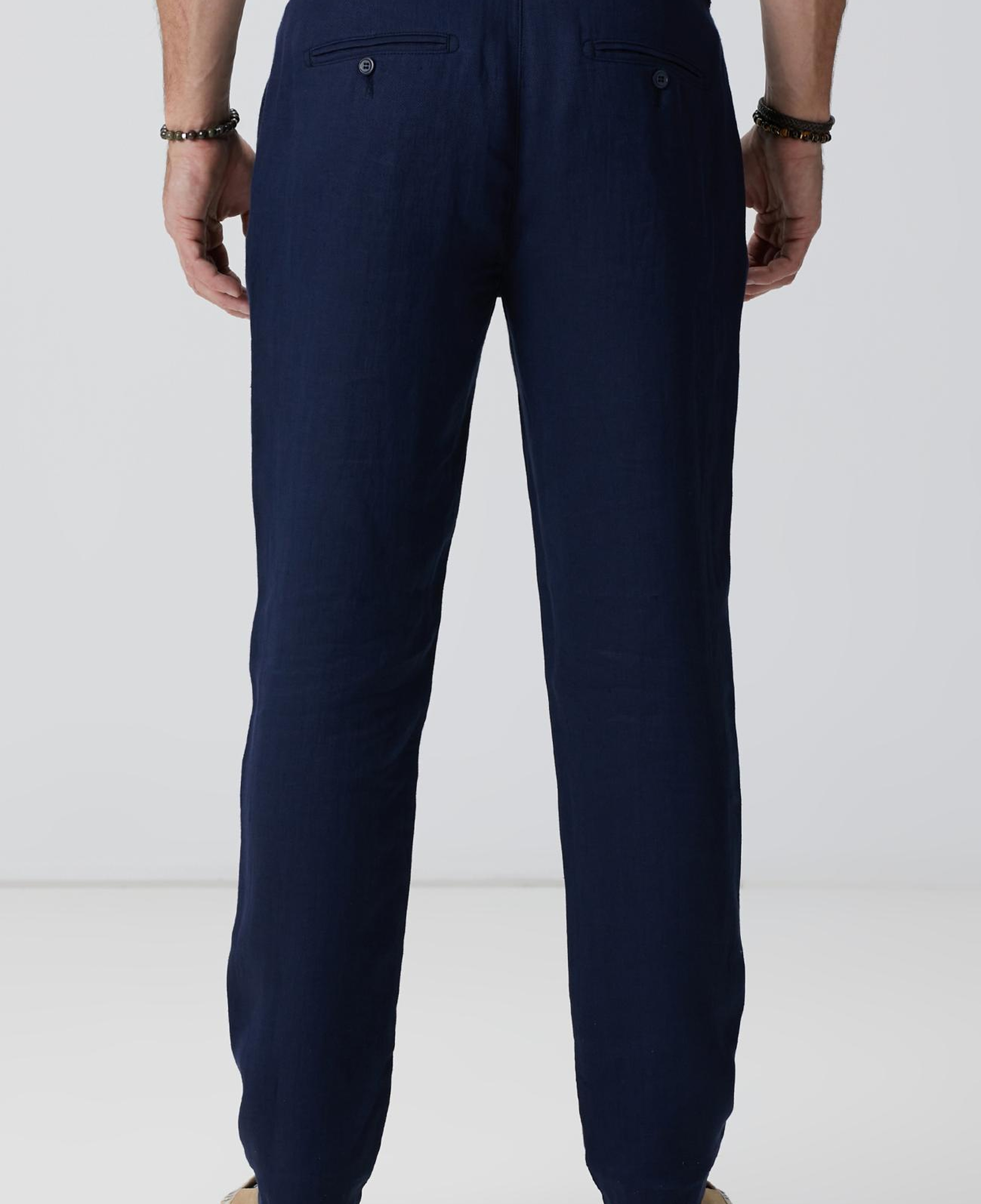 Network Erkek Lacivert Keten Pantolon
