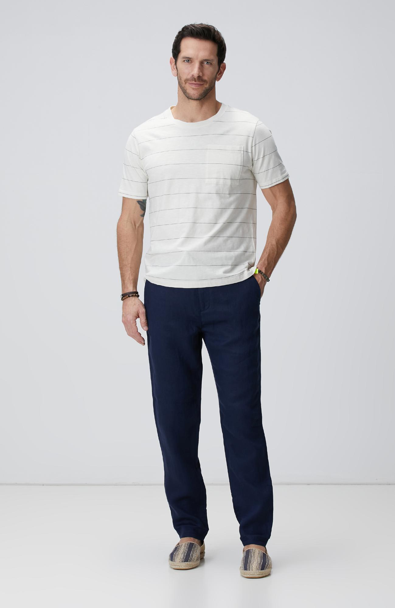 Network Erkek Lacivert Keten Pantolon