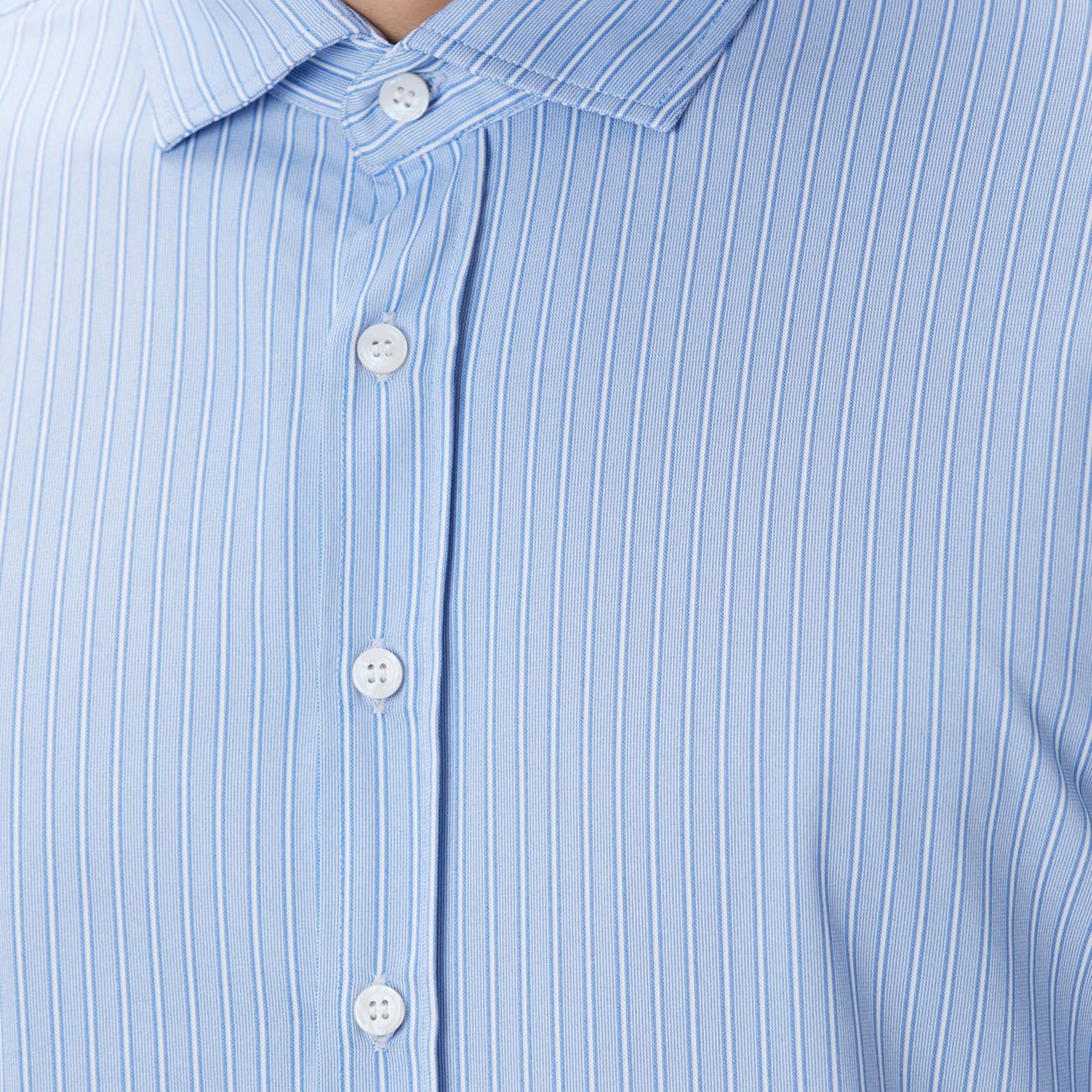 Network Erkek N-Tech Mavi Çizgili Gömlek