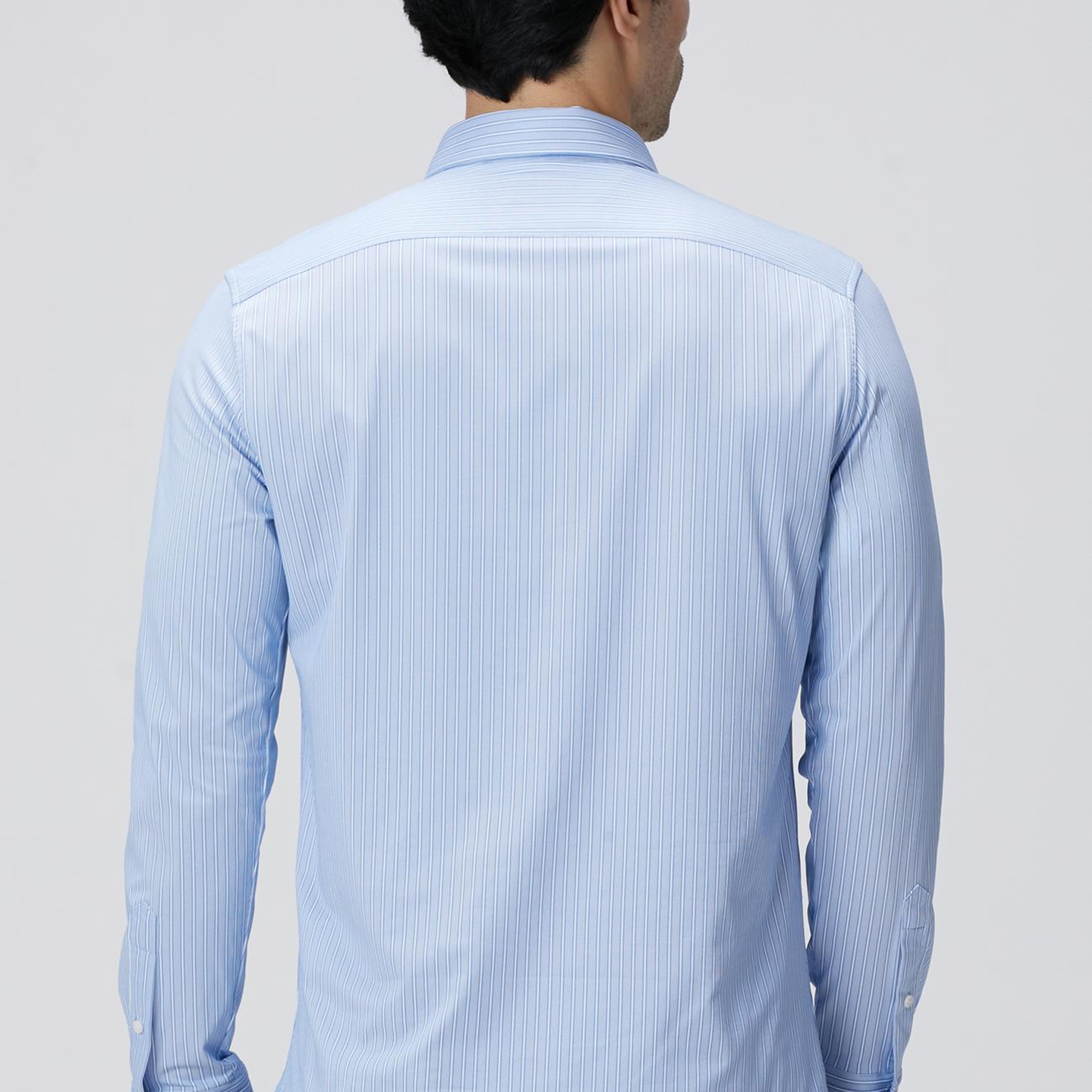 Network Erkek N-Tech Mavi Çizgili Gömlek