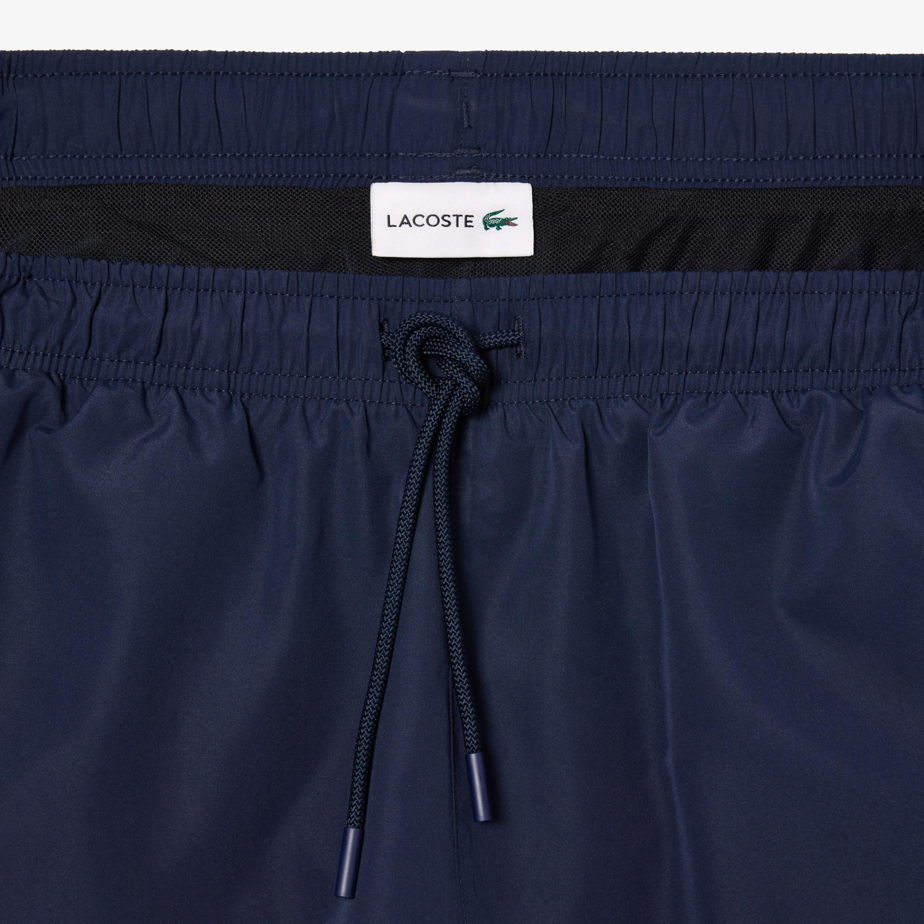 Lacoste Erkek Baskılı Lacivert Deniz Şortu
