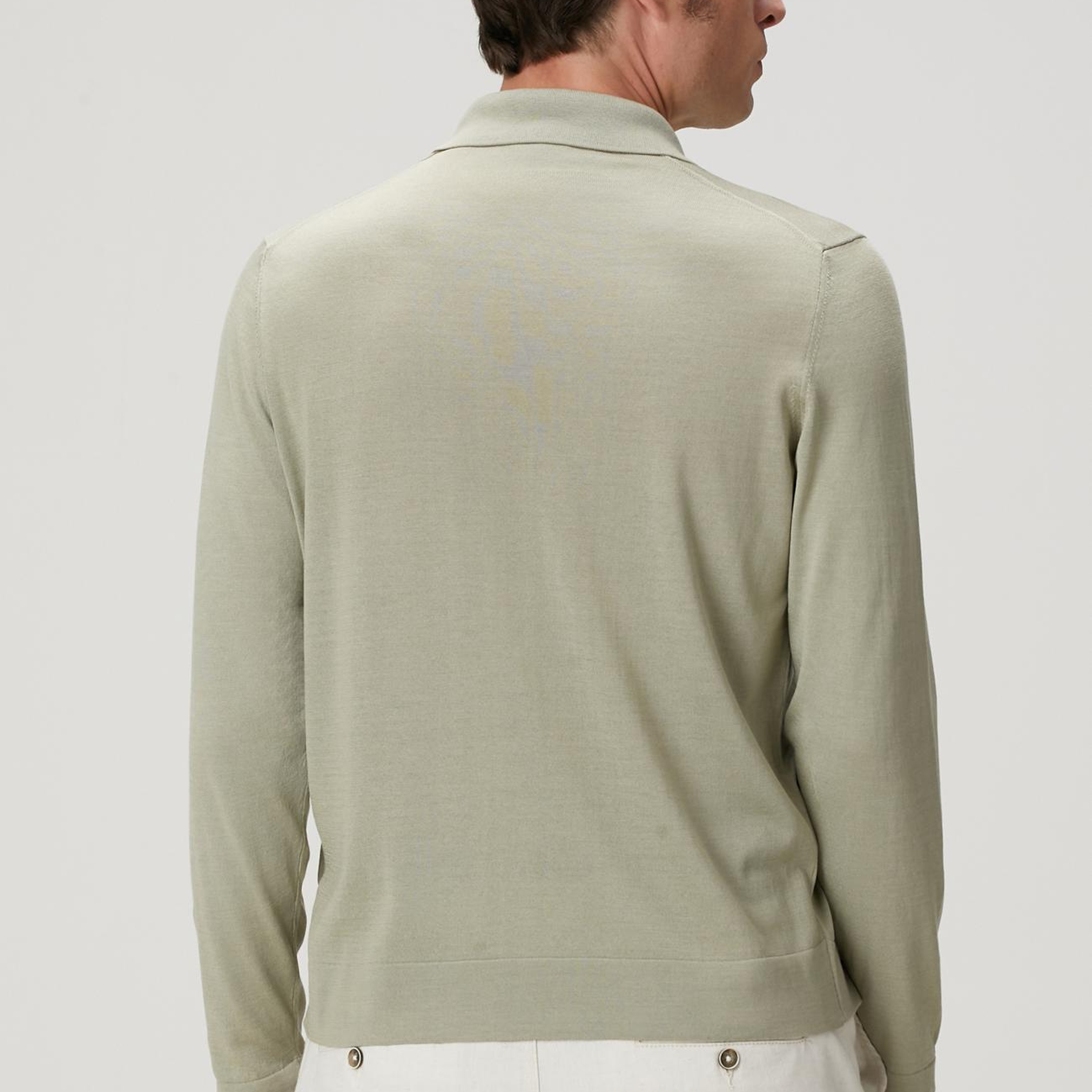 Network Erkek Limited Haki İpek Karışımlı Triko Gömlek