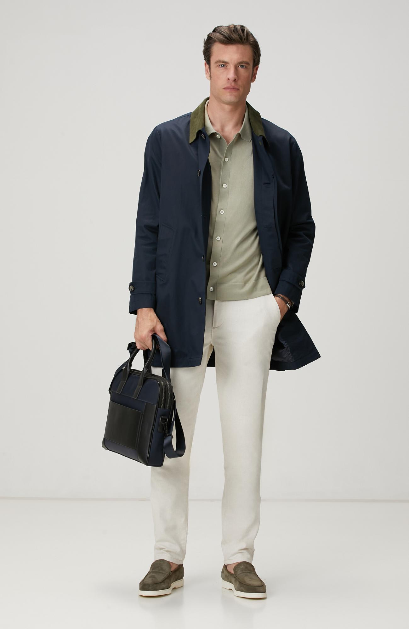 Network Erkek Limited Haki İpek Karışımlı Triko Gömlek