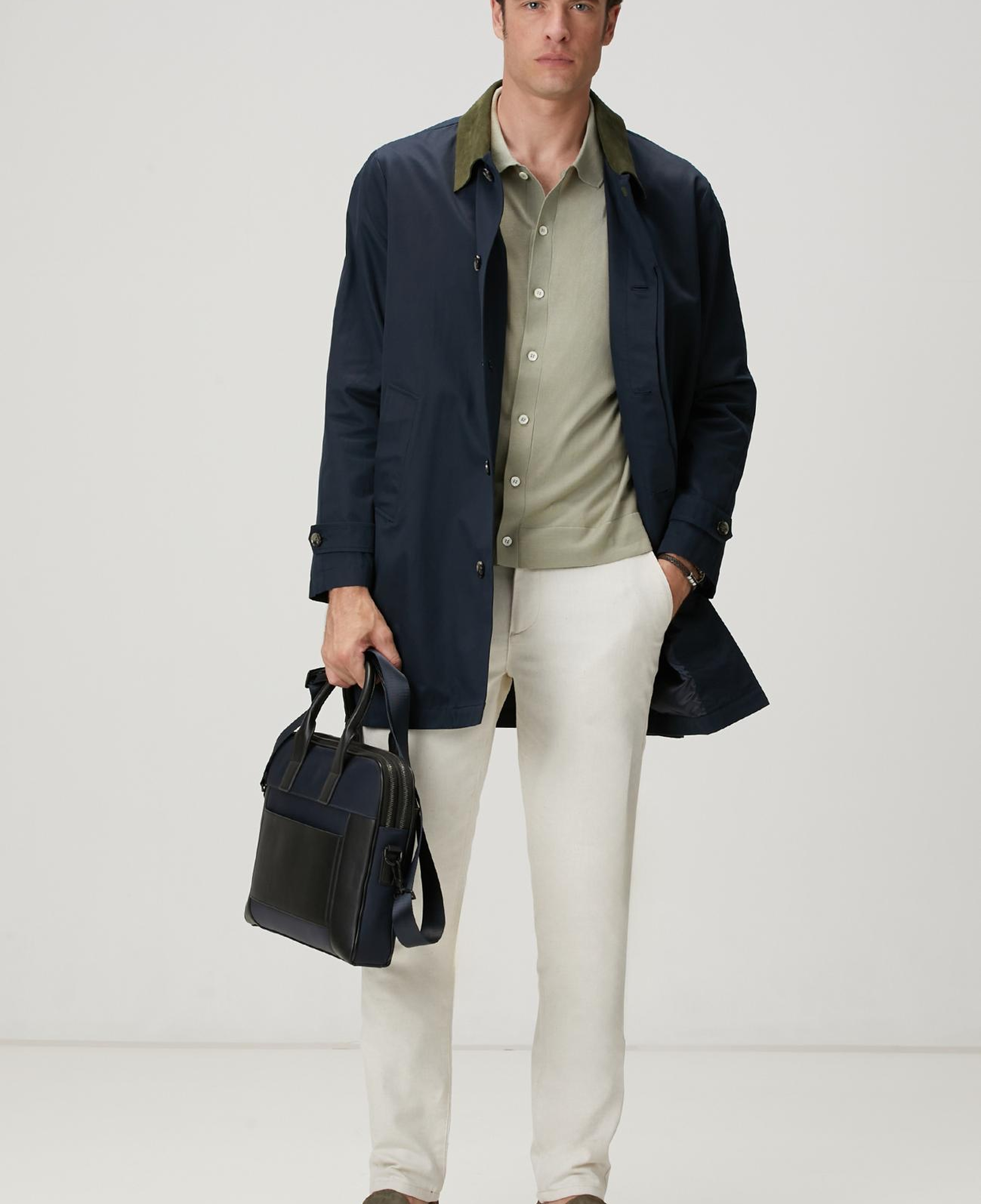 Network Erkek Limited Haki İpek Karışımlı Triko Gömlek