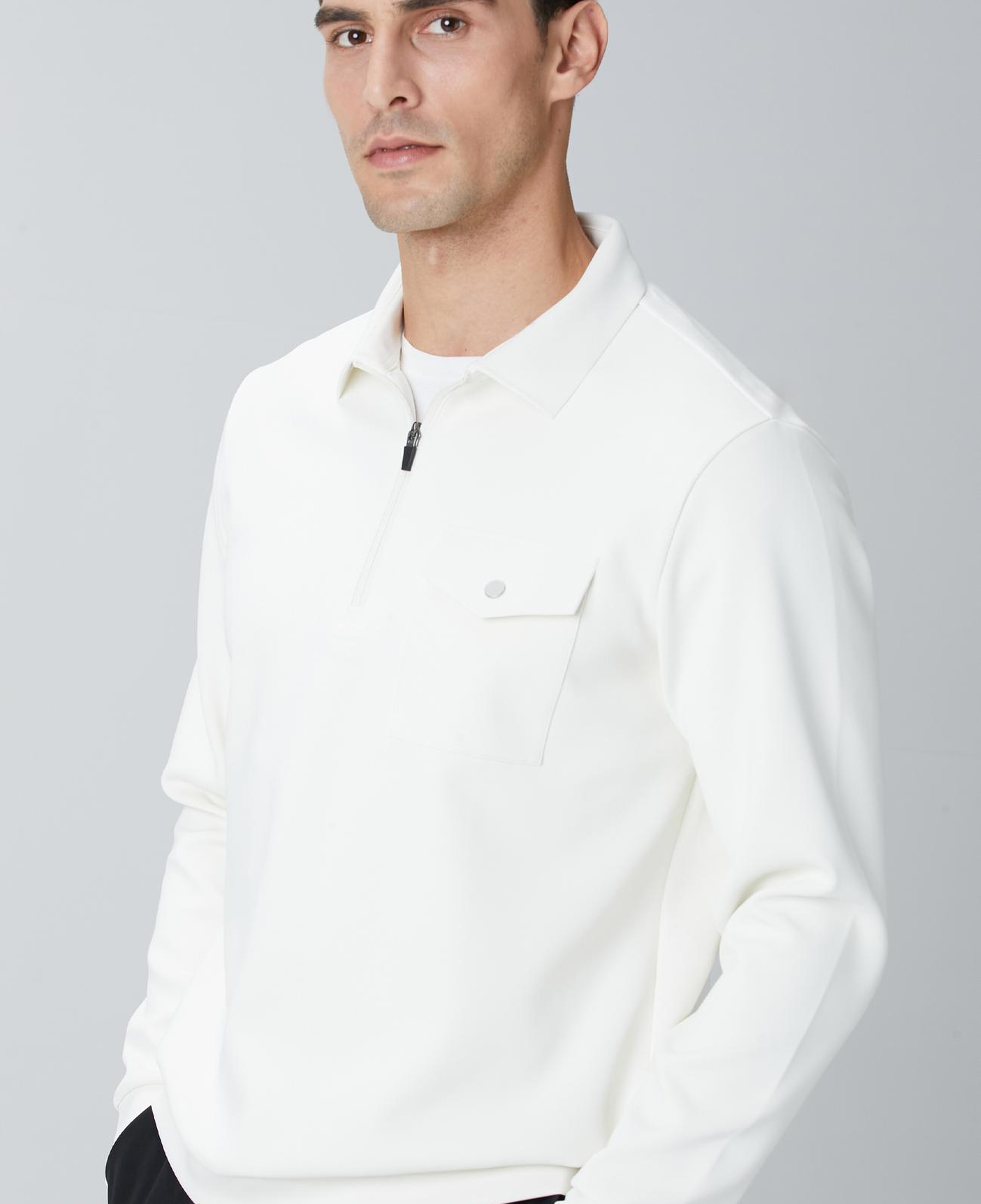 Network Erkek N-Tech Kırık Beyaz Sweatshirt