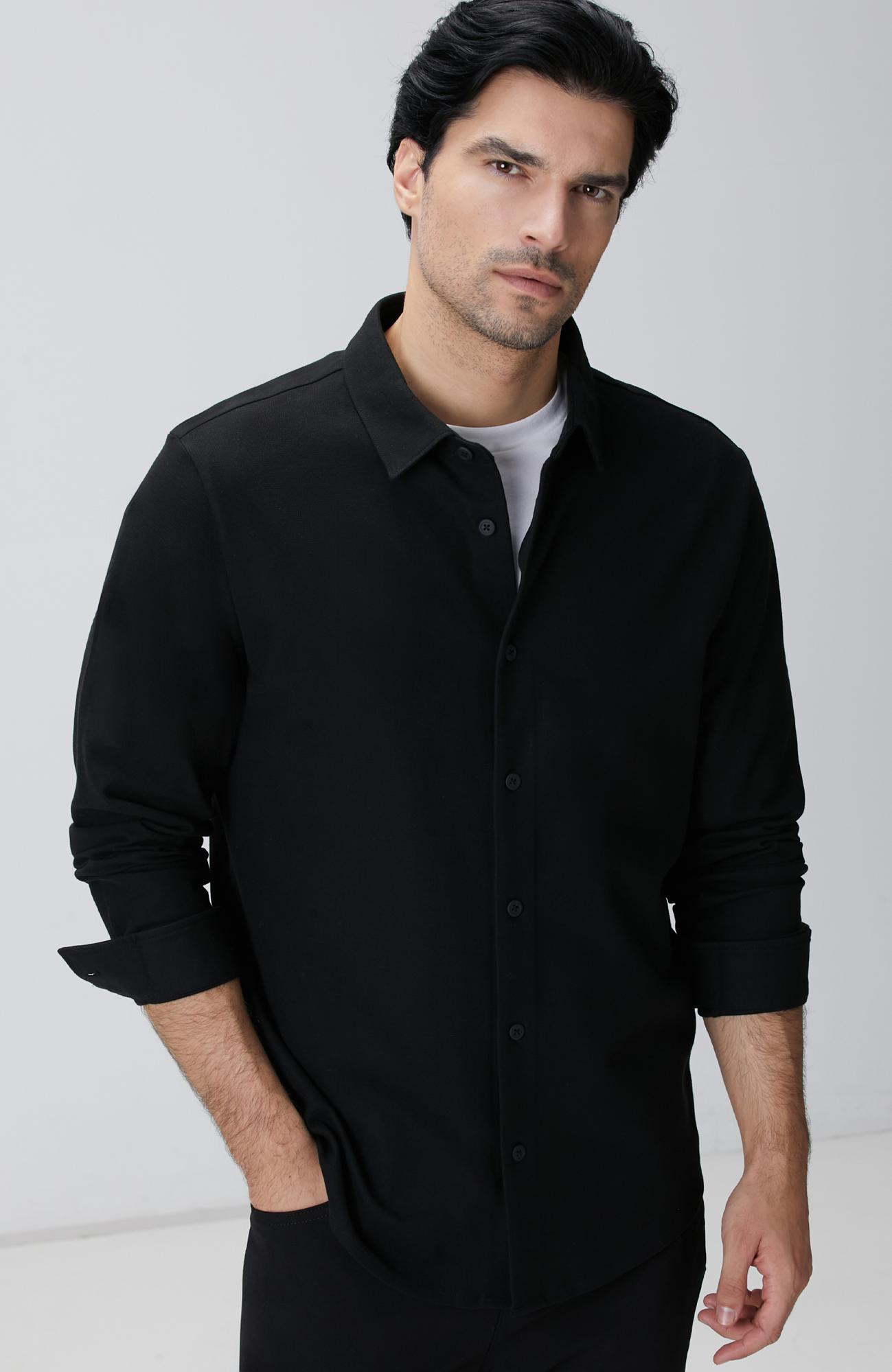 Network Erkek N-Tech Siyah Gömlek