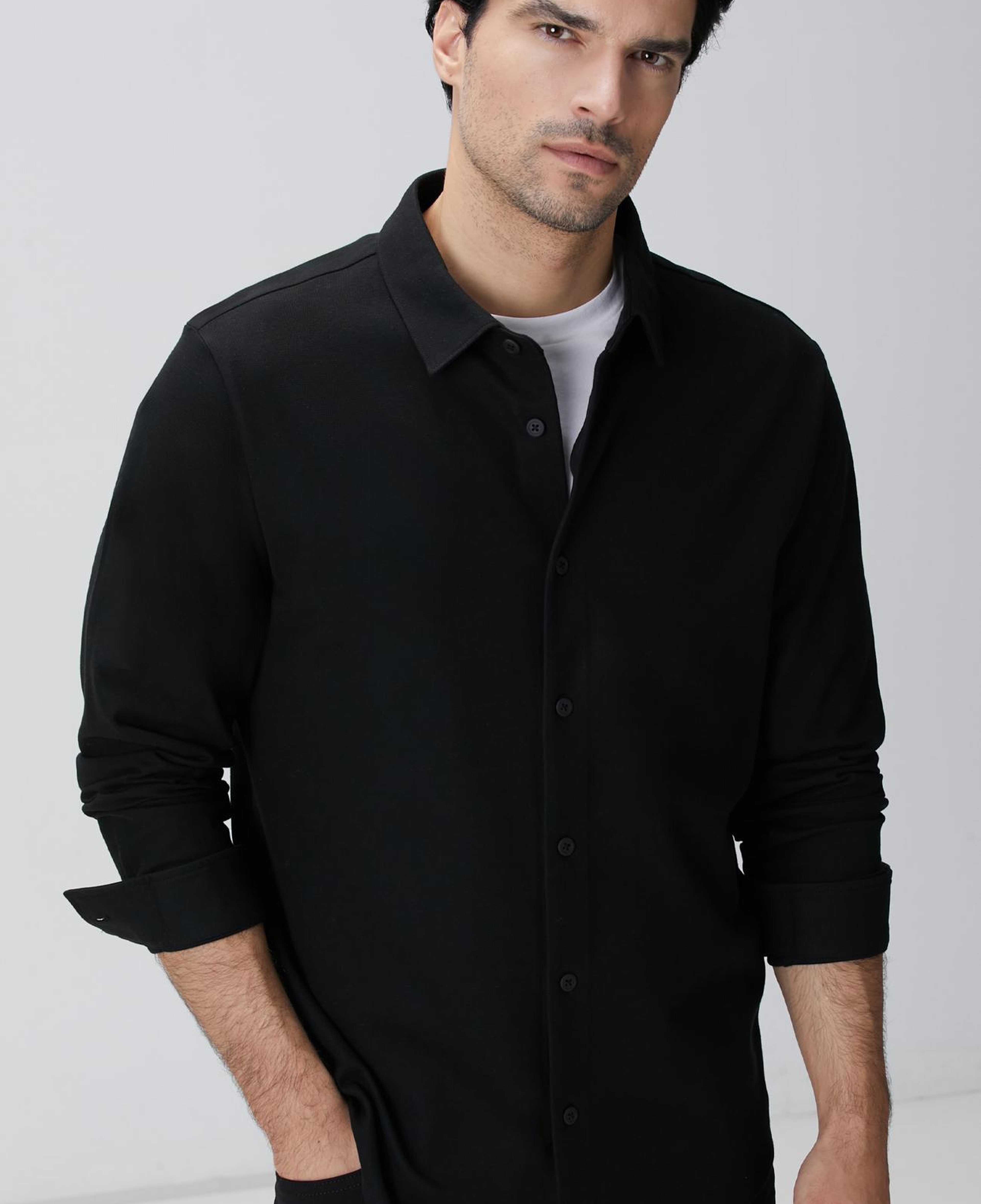Network Erkek N-Tech Siyah Gömlek