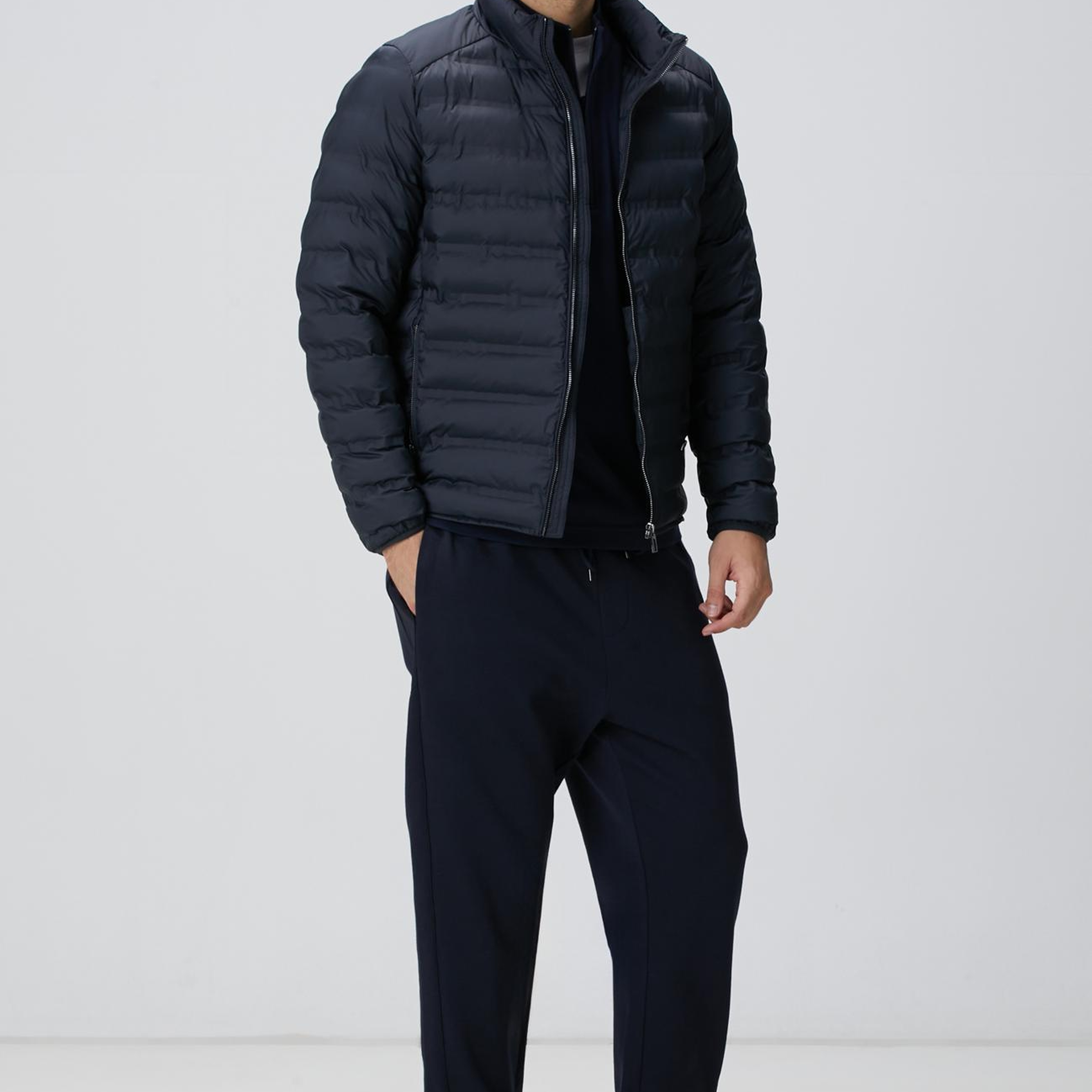 Network Erkek Lacivert Uzun Kollu T-shirt