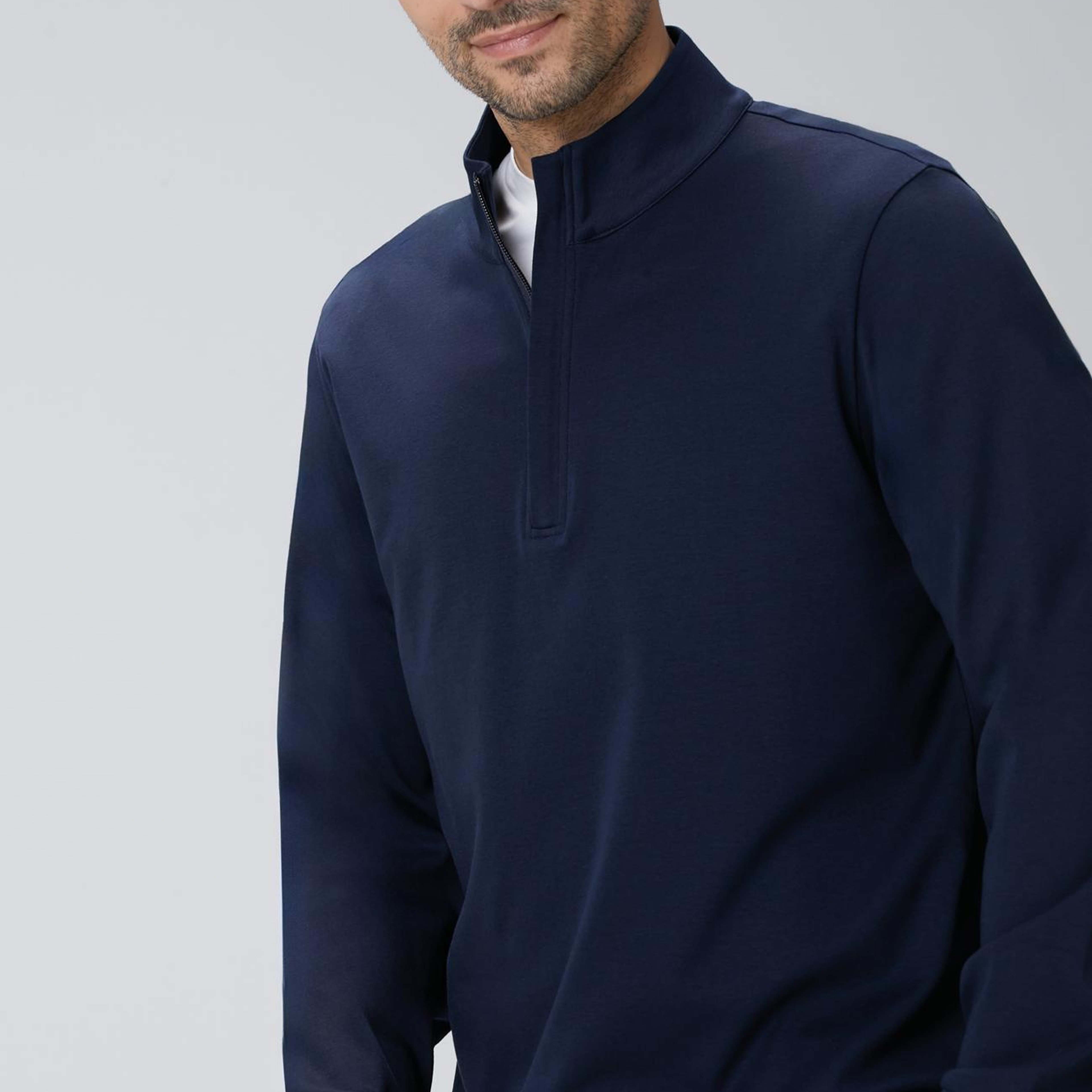 Network Erkek Lacivert Uzun Kollu T-shirt