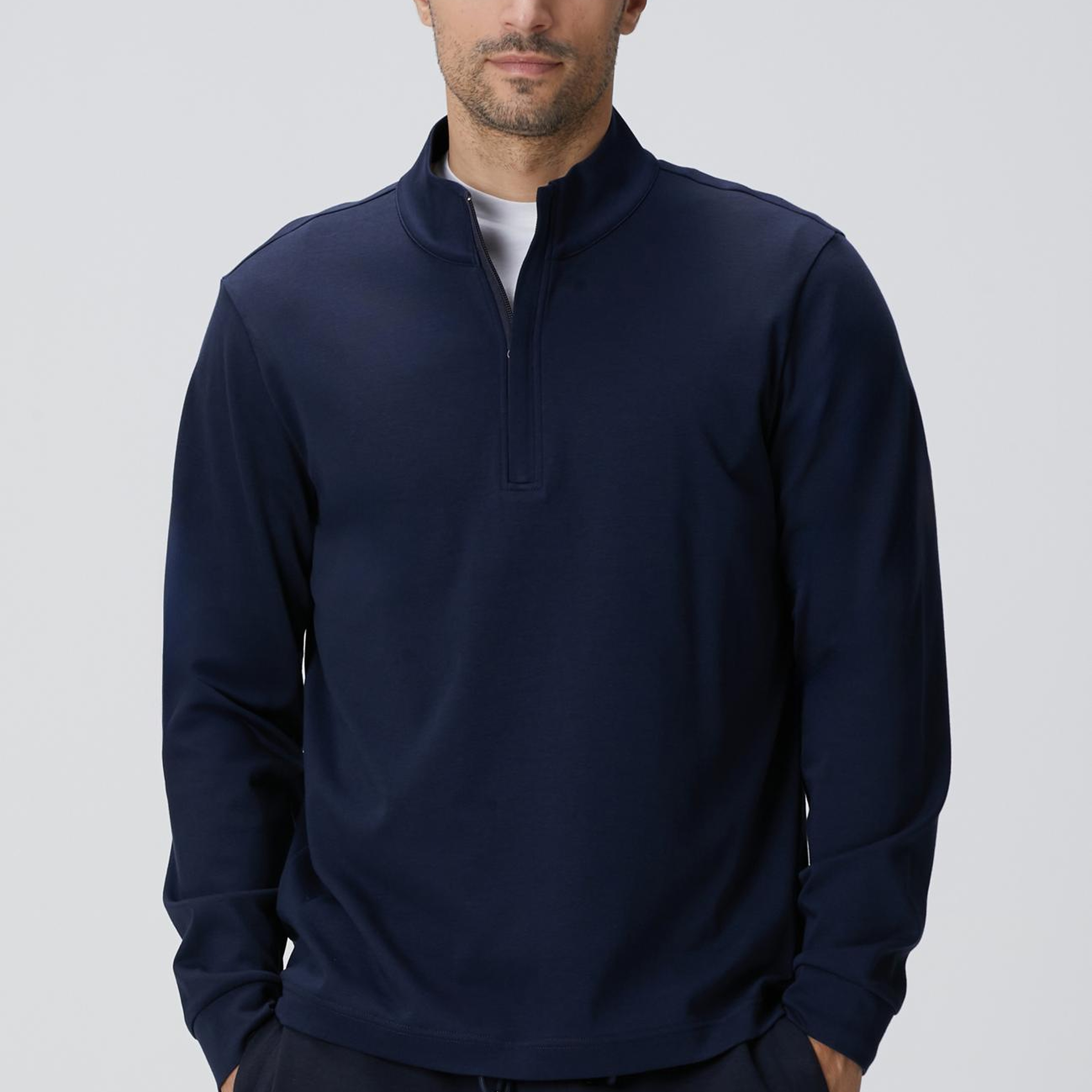 Network Erkek Lacivert Uzun Kollu T-shirt