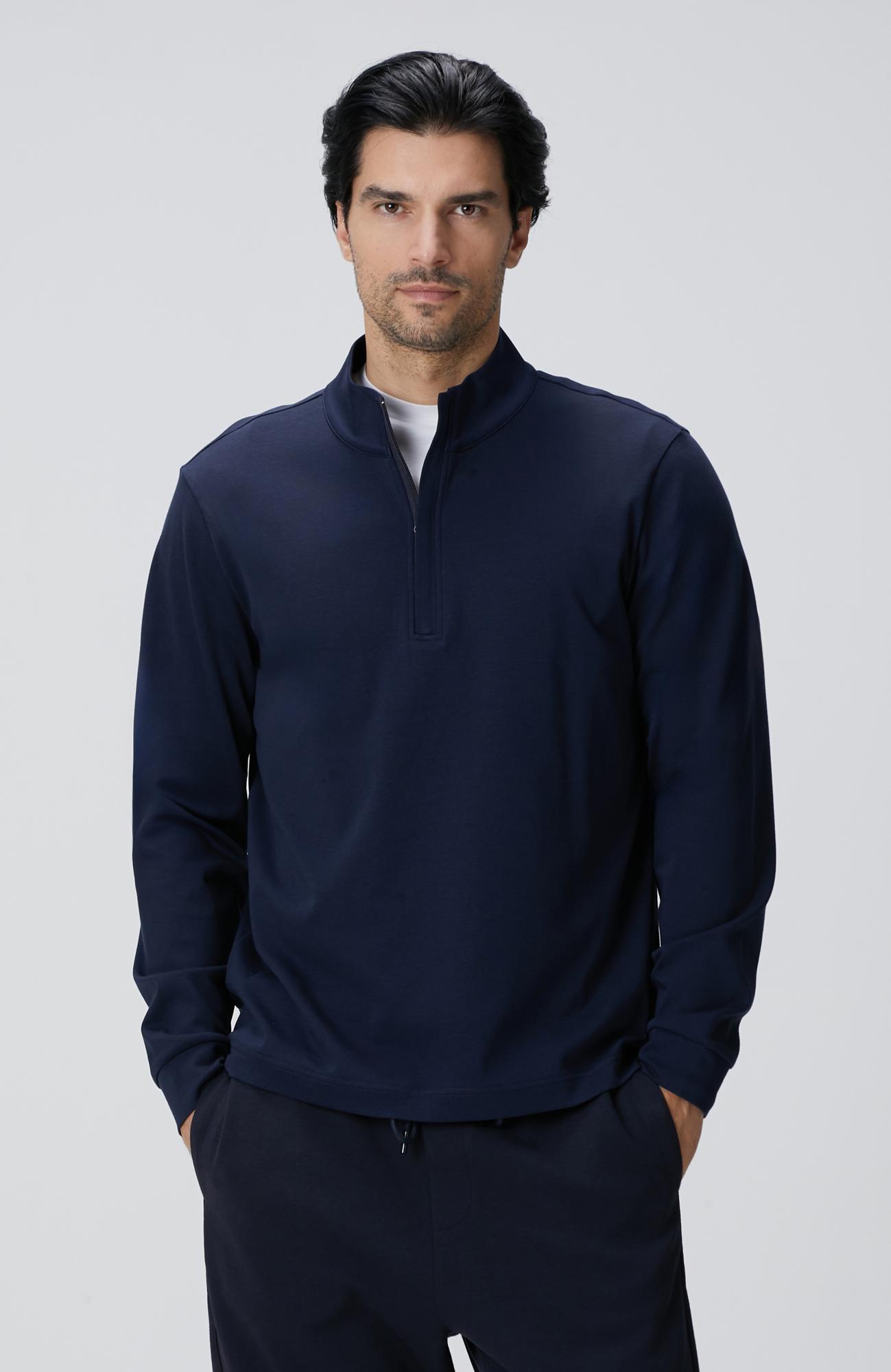 Network Erkek Lacivert Uzun Kollu T-shirt