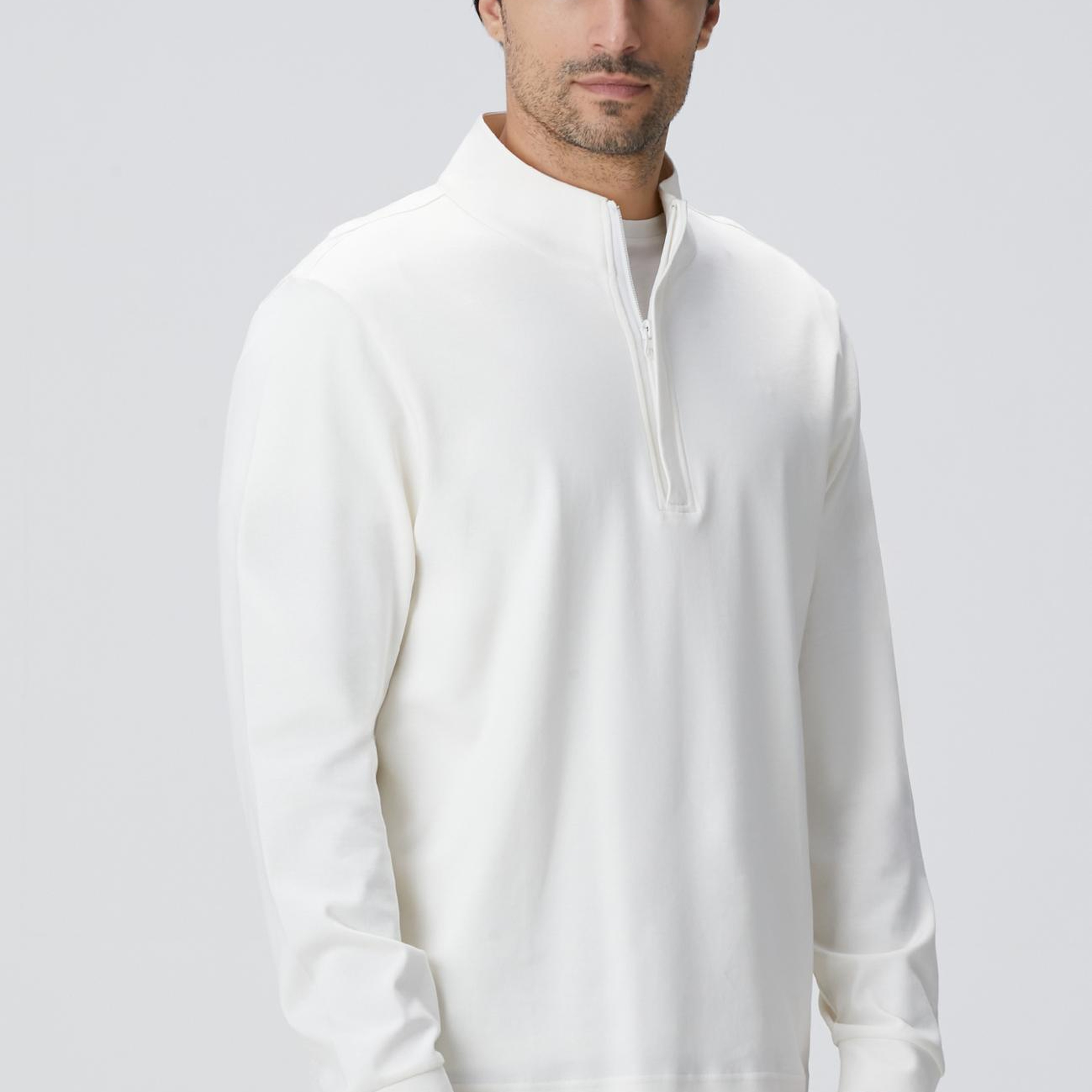 Network Erkek Kırık Beyaz Uzun Kollu T-shirt