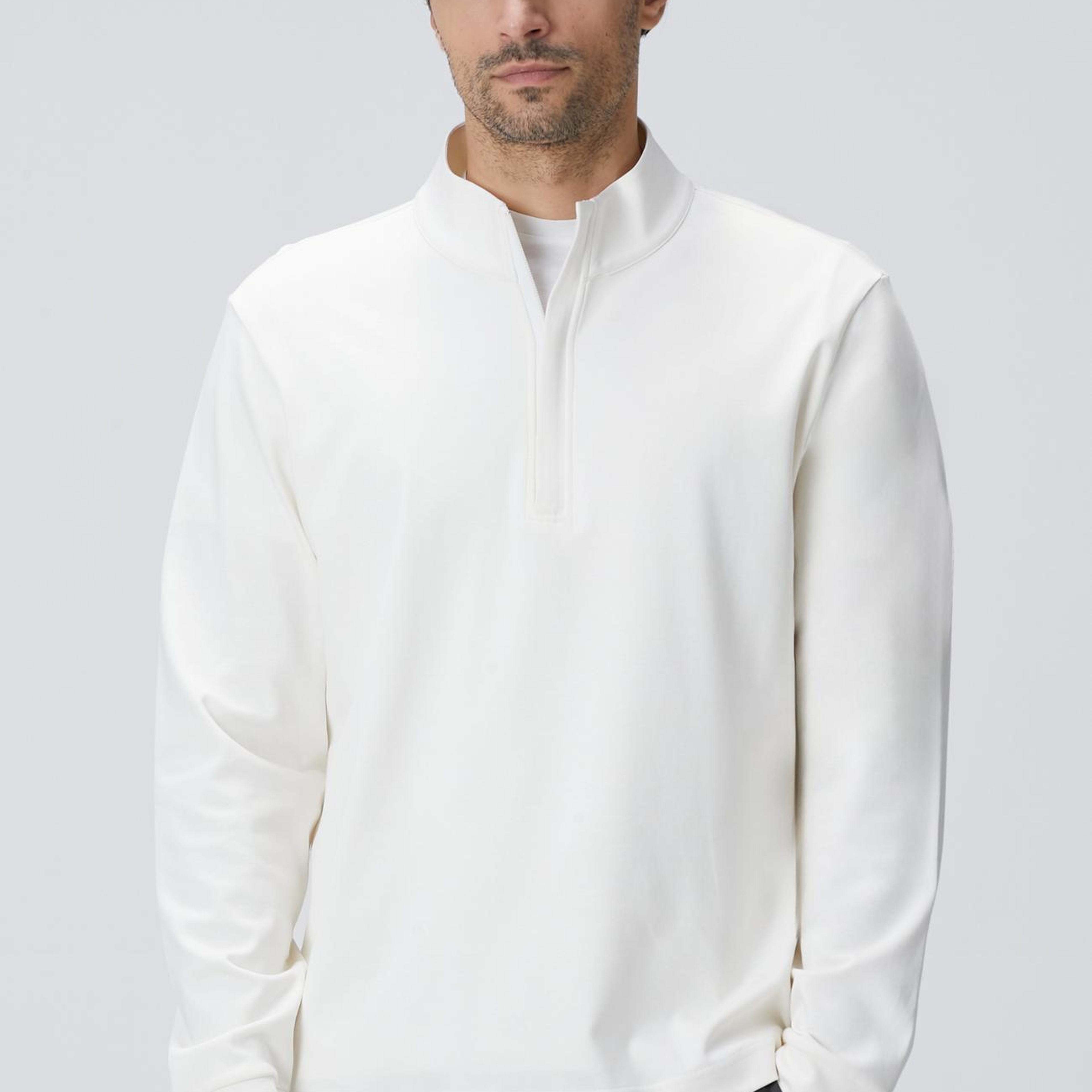 Network Erkek Kırık Beyaz Uzun Kollu T-shirt