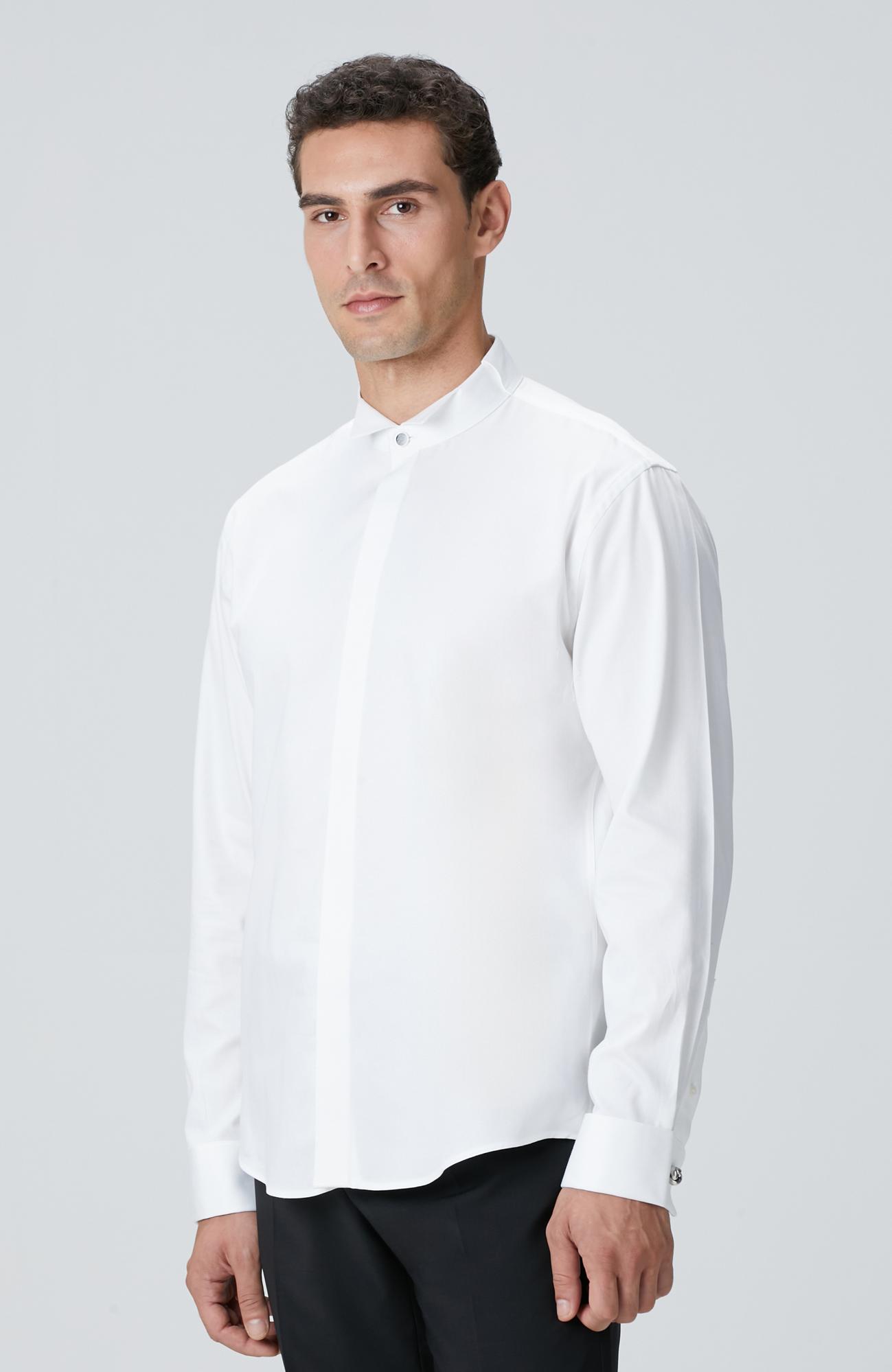 Network Erkek Beyaz Smokin Gömlek