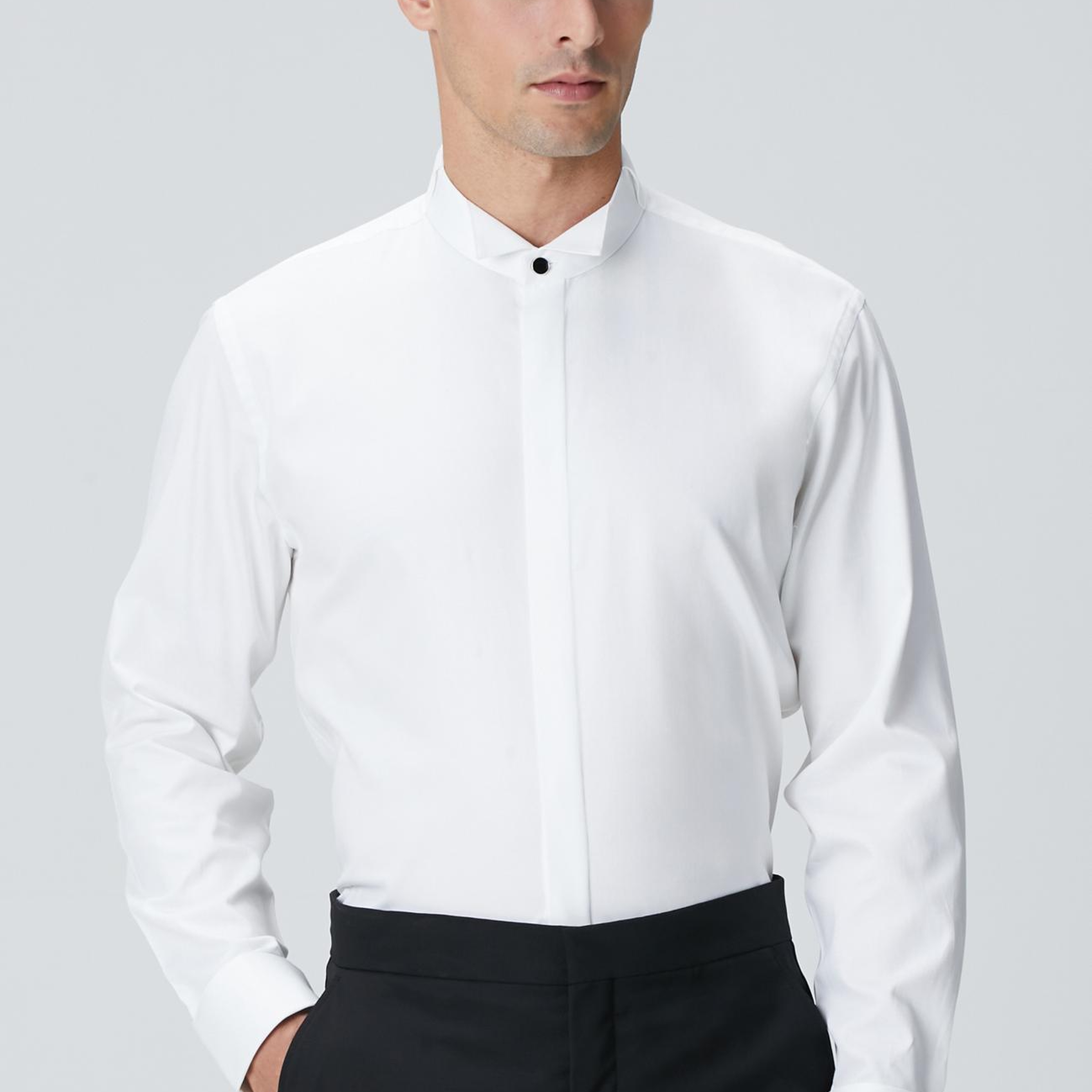 Network Erkek Beyaz Smokin Gömlek