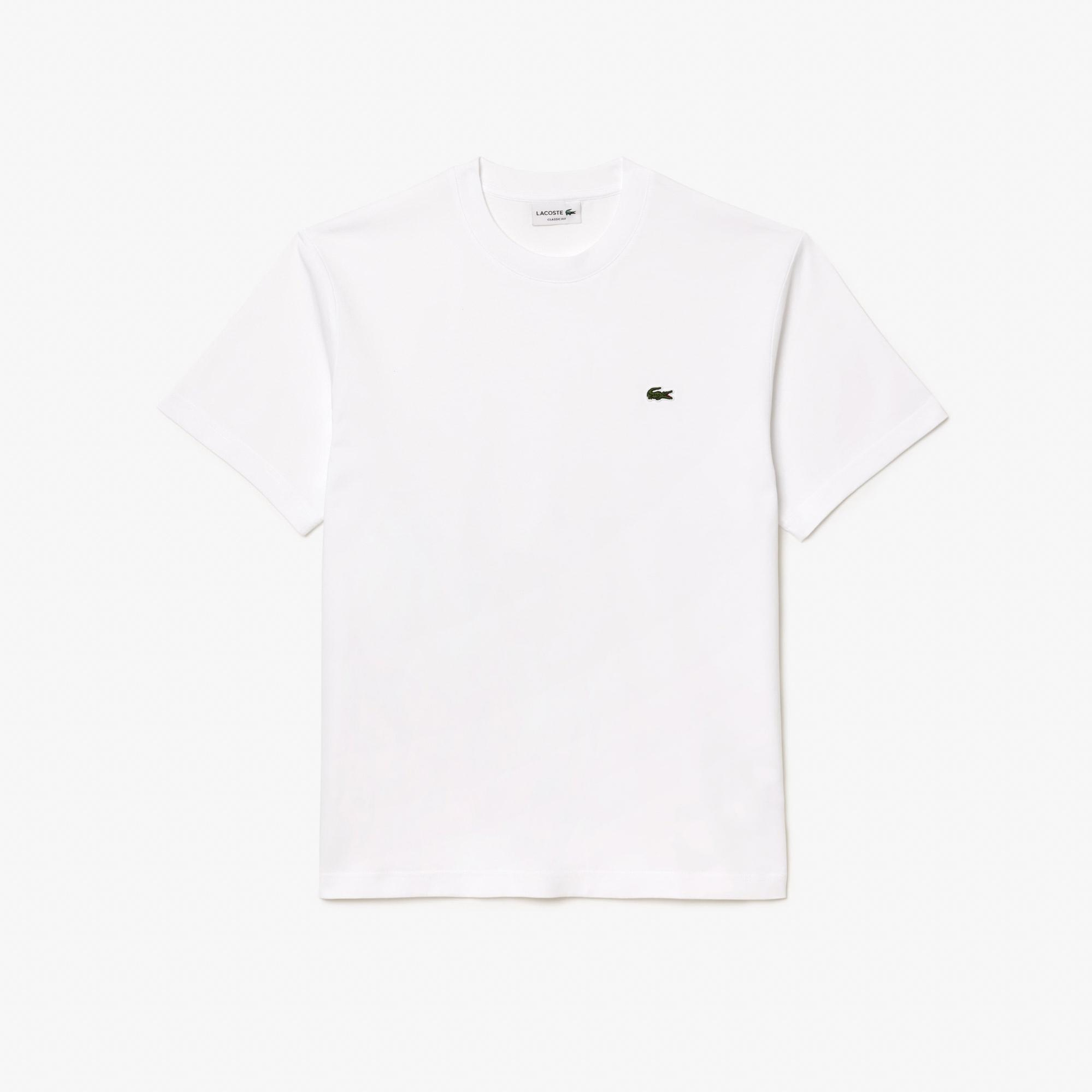 Lacoste Erkek Classic Fit Bisiklet Yaka Beyaz T-Shirt