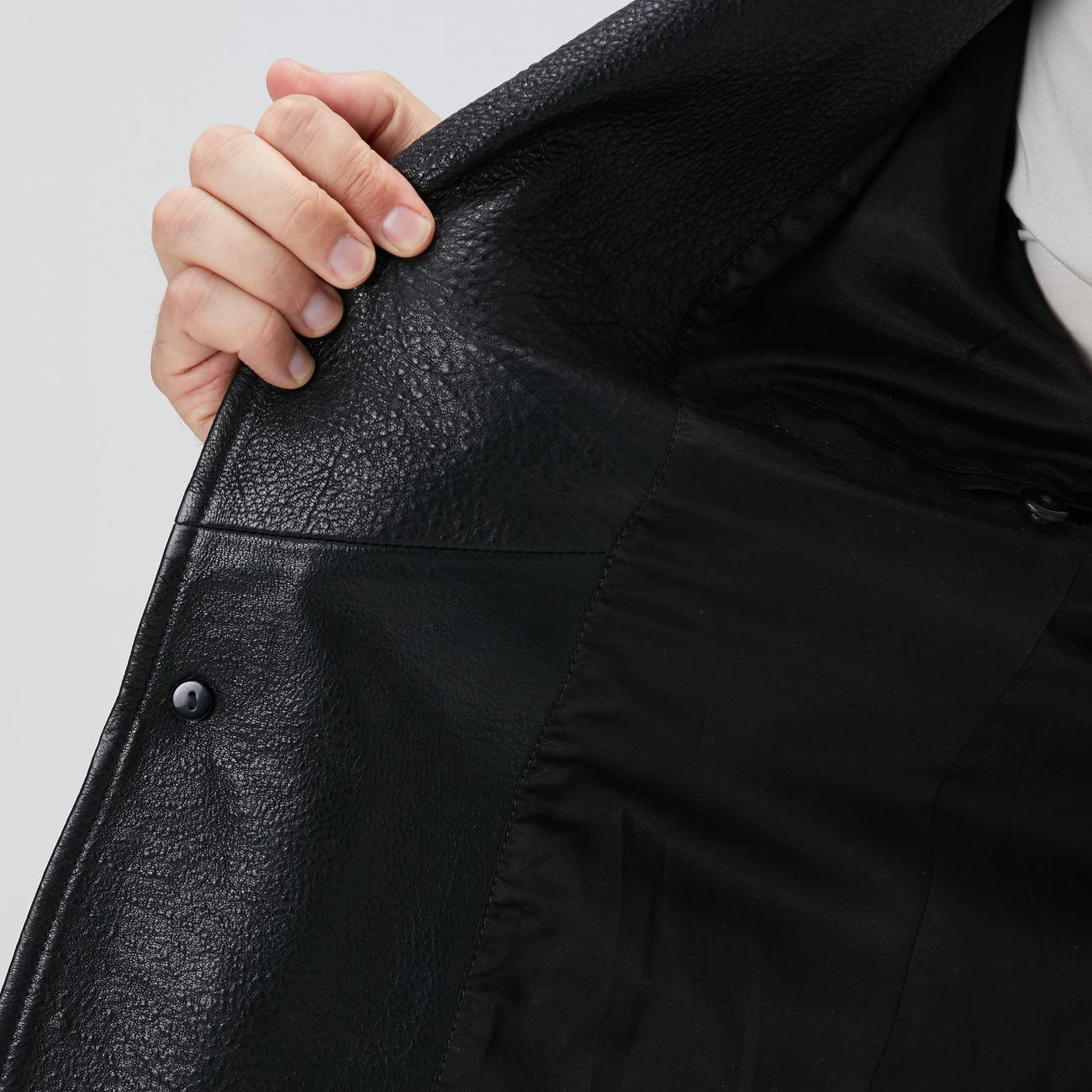 Network Erkek Siyah Deri Ceket