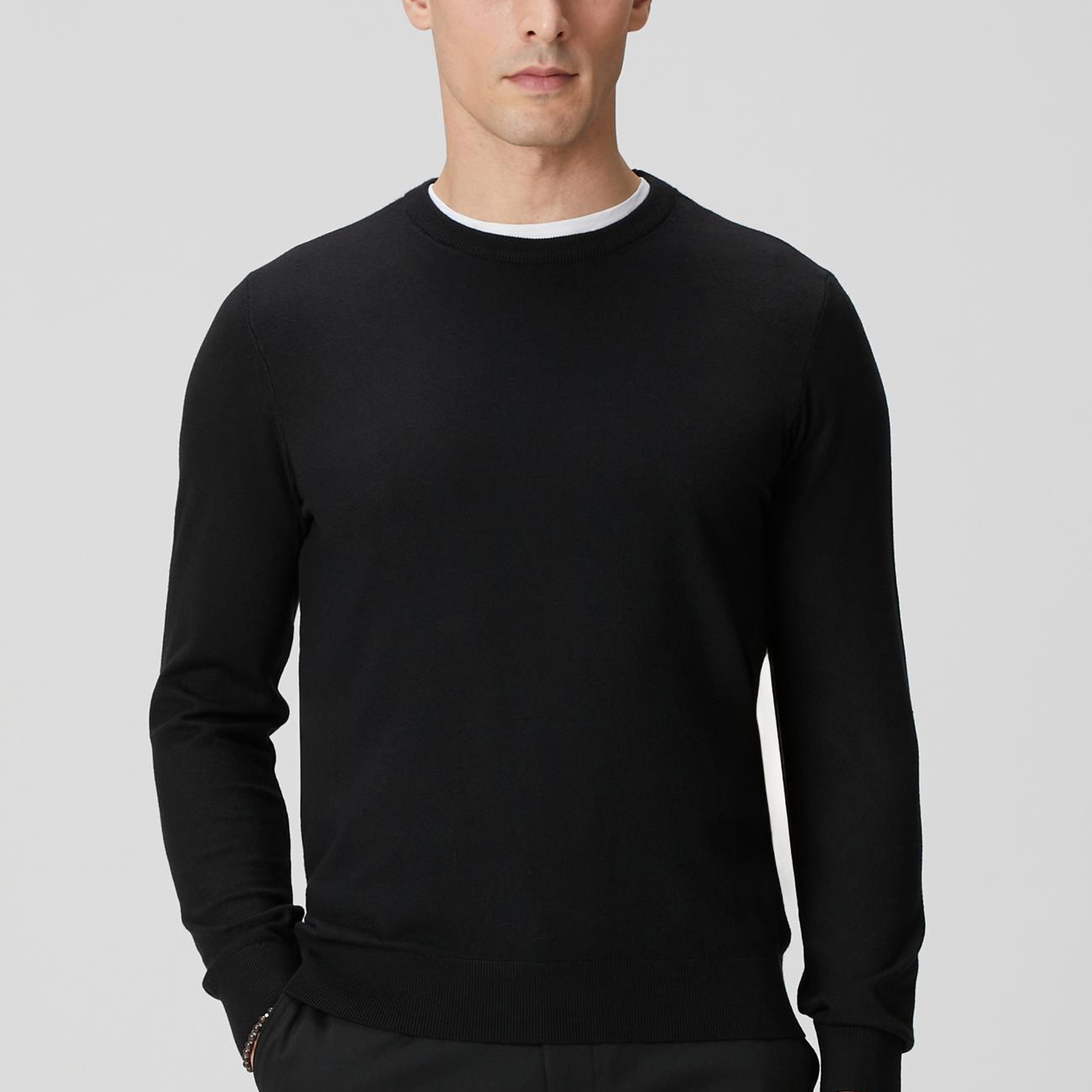 Network Erkek Siyah Basic Triko Kazak