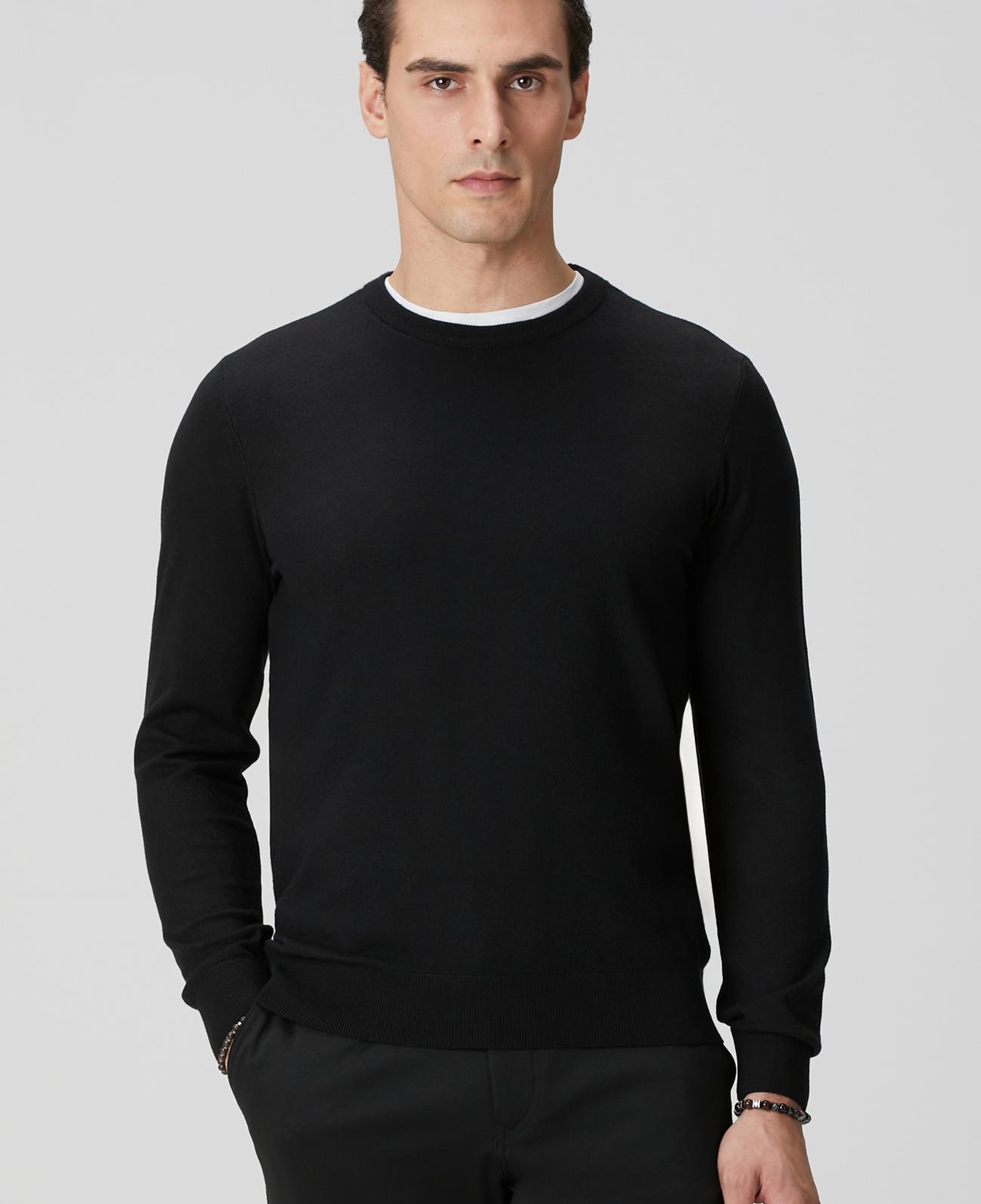 Network Erkek Siyah Basic Triko Kazak