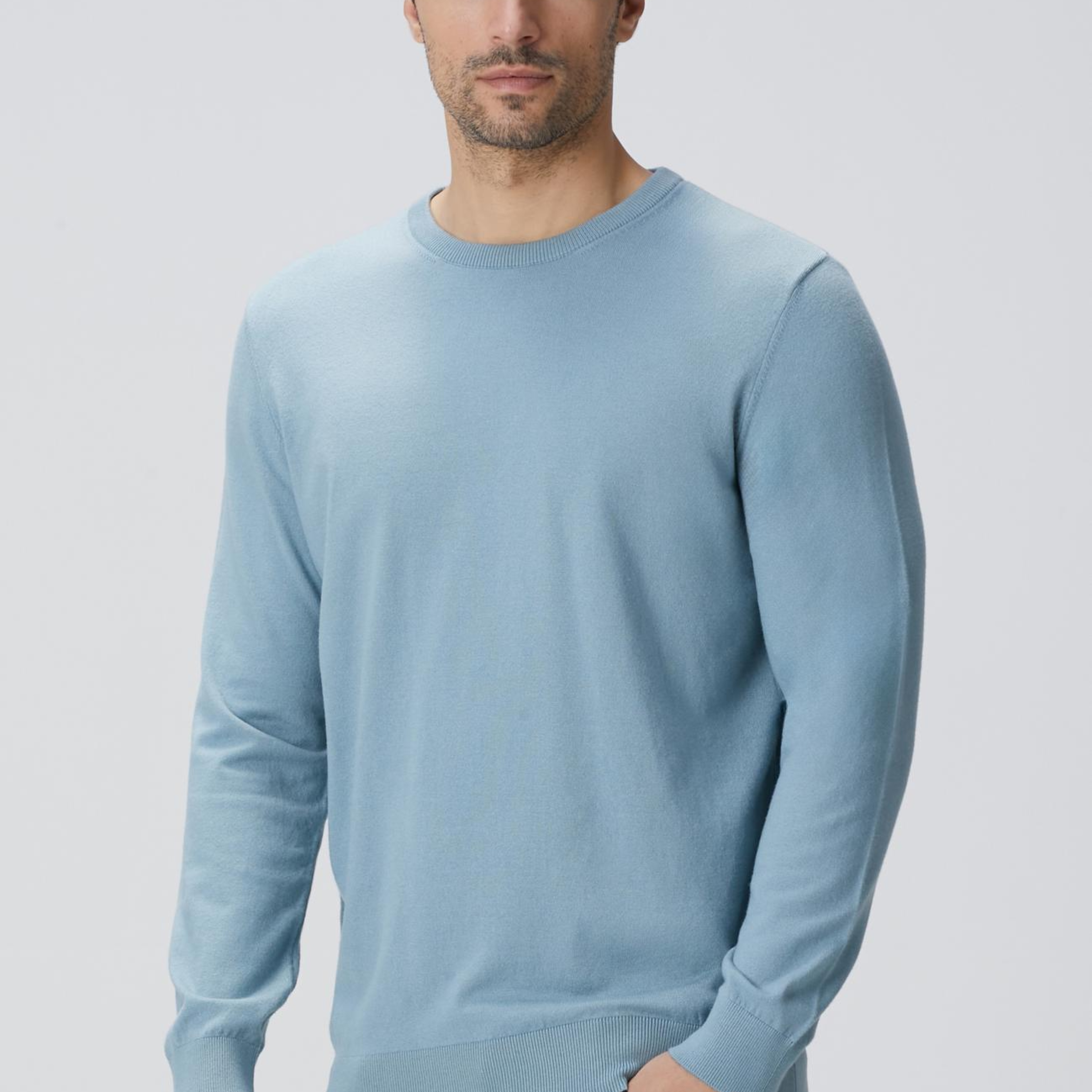 Network Erkek Mint Basic Triko Kazak