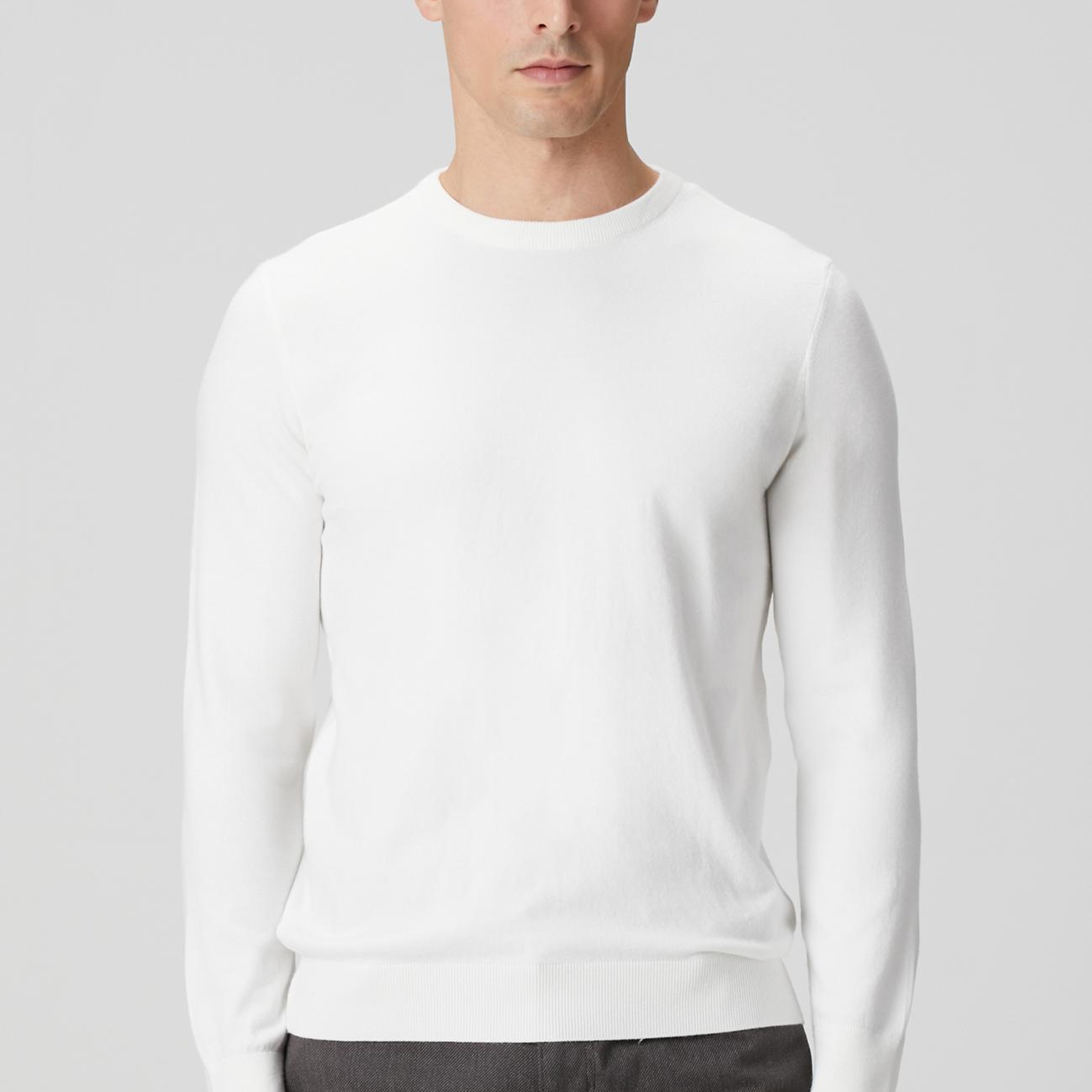 Network Erkek Ekru Basic Triko Kazak