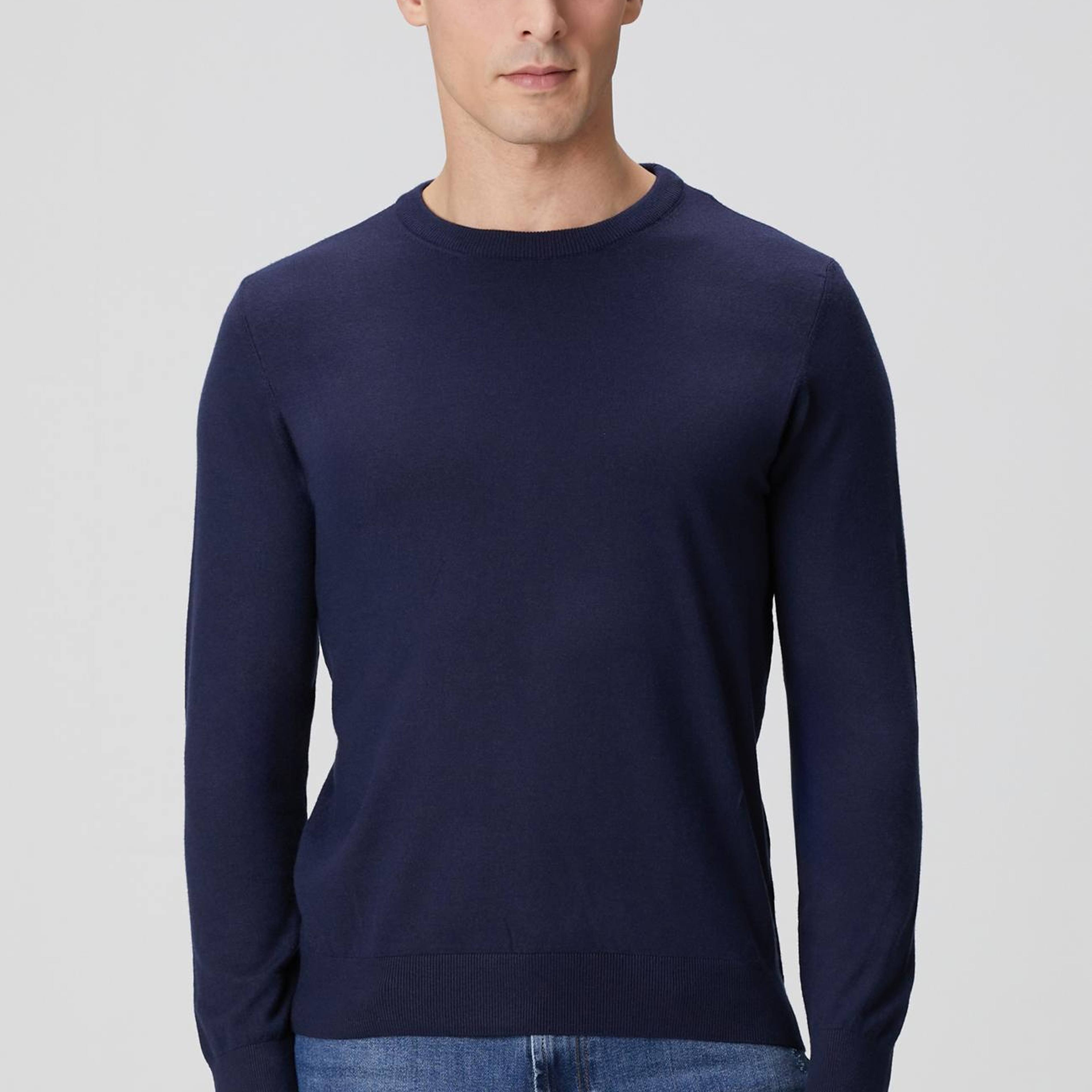 Network Erkek Lacivert Basic Triko Kazak