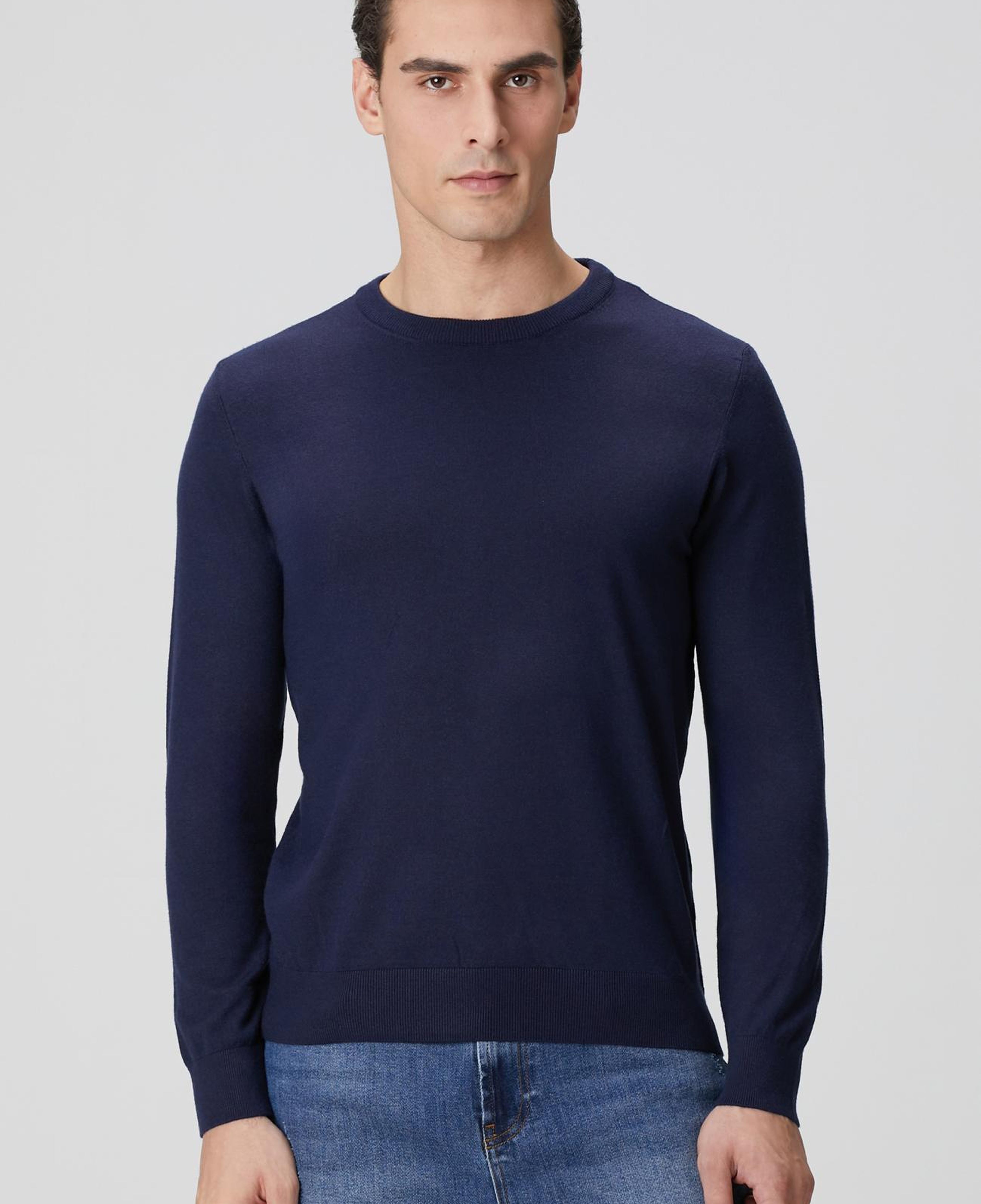 Network Erkek Lacivert Basic Triko Kazak