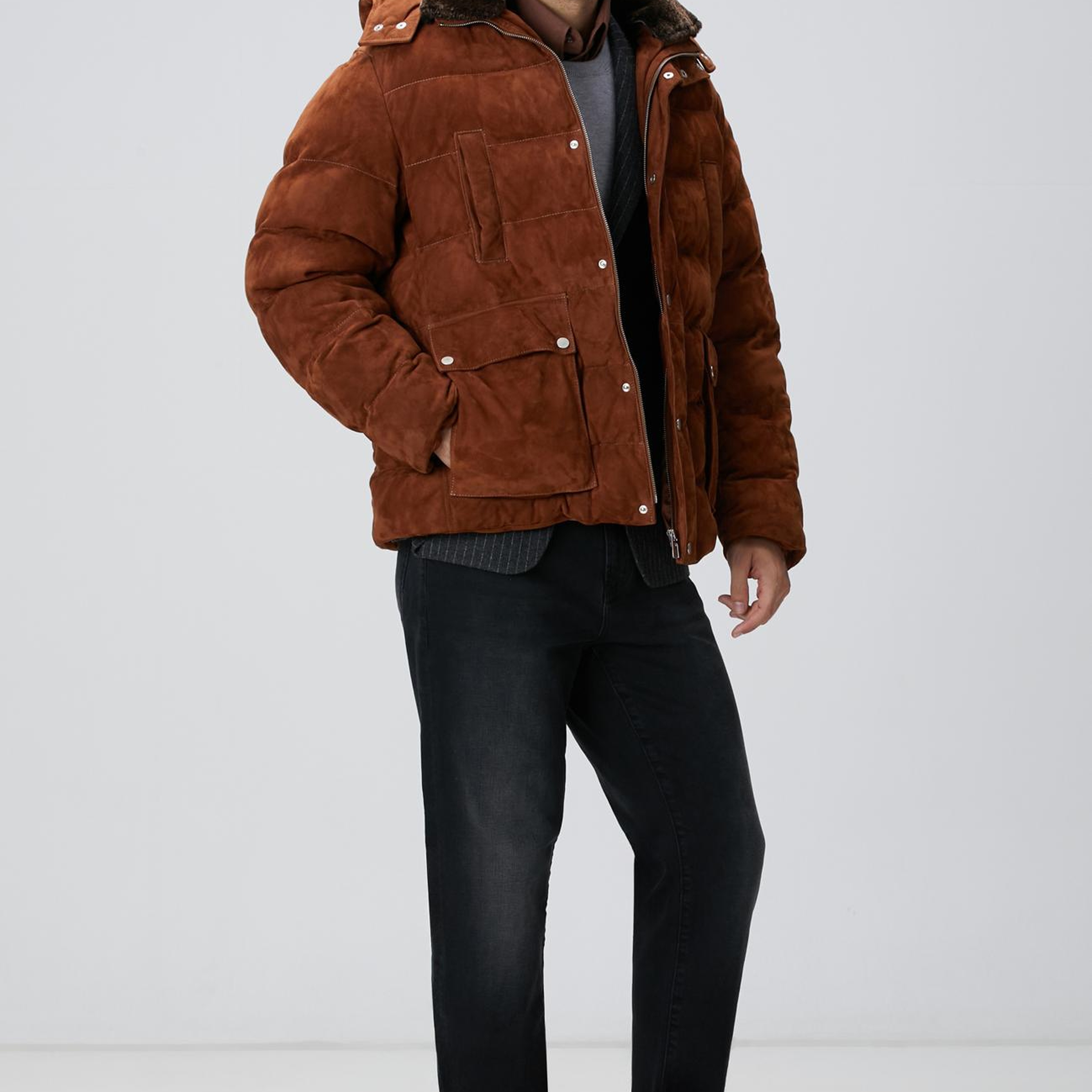 Network Erkek Gri Melanj Basic Triko Kazak