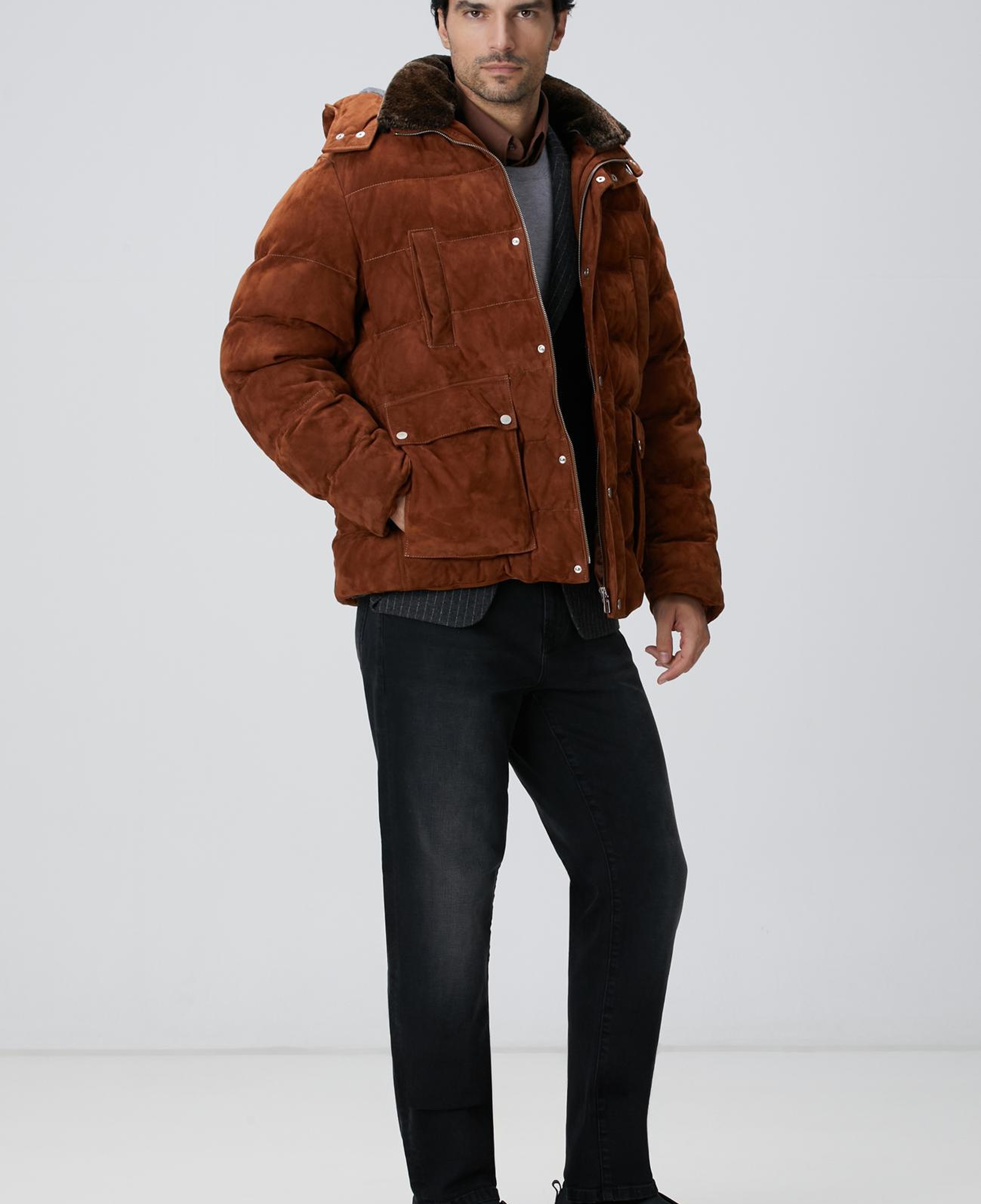 Network Erkek Gri Melanj Basic Triko Kazak