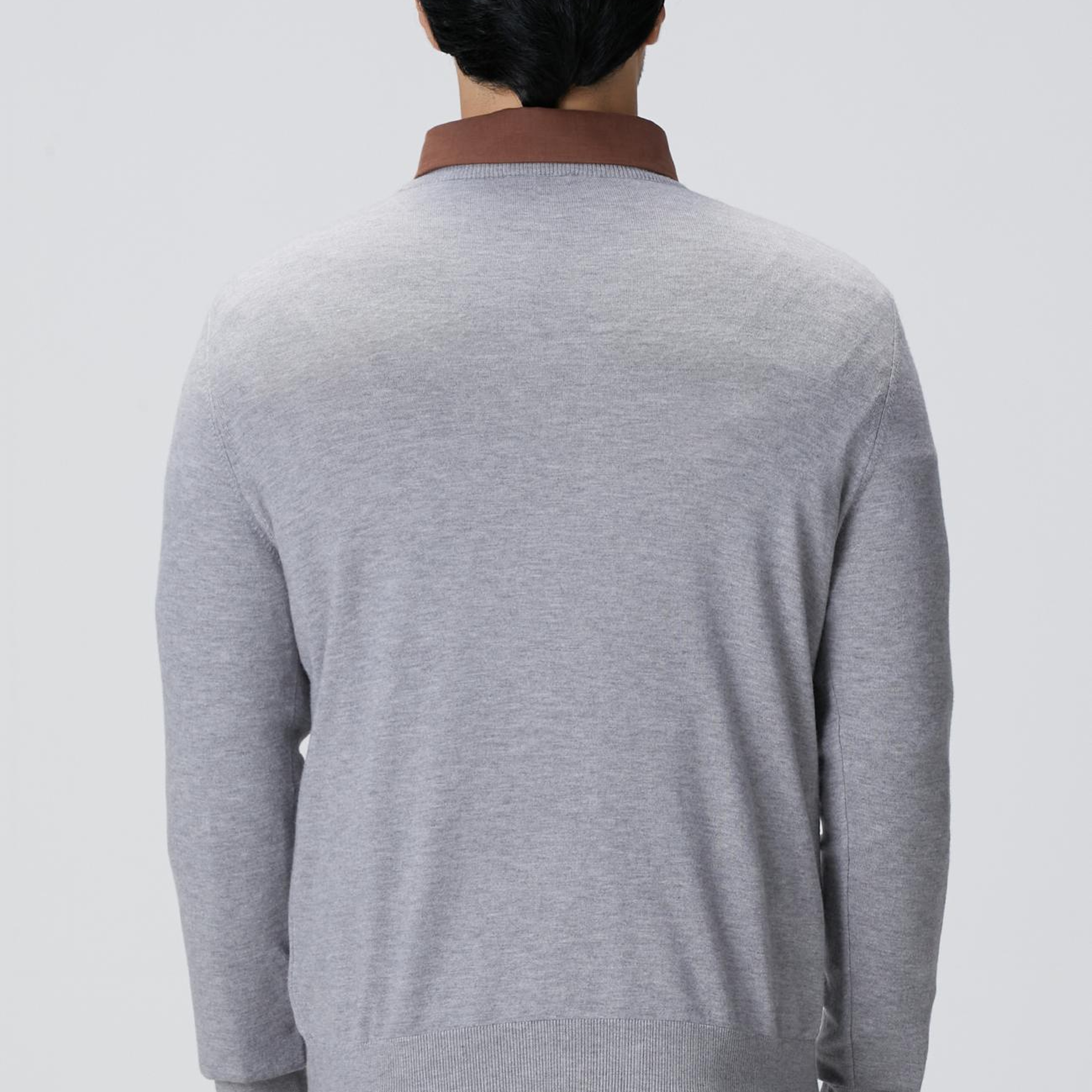 Network Erkek Gri Melanj Basic Triko Kazak