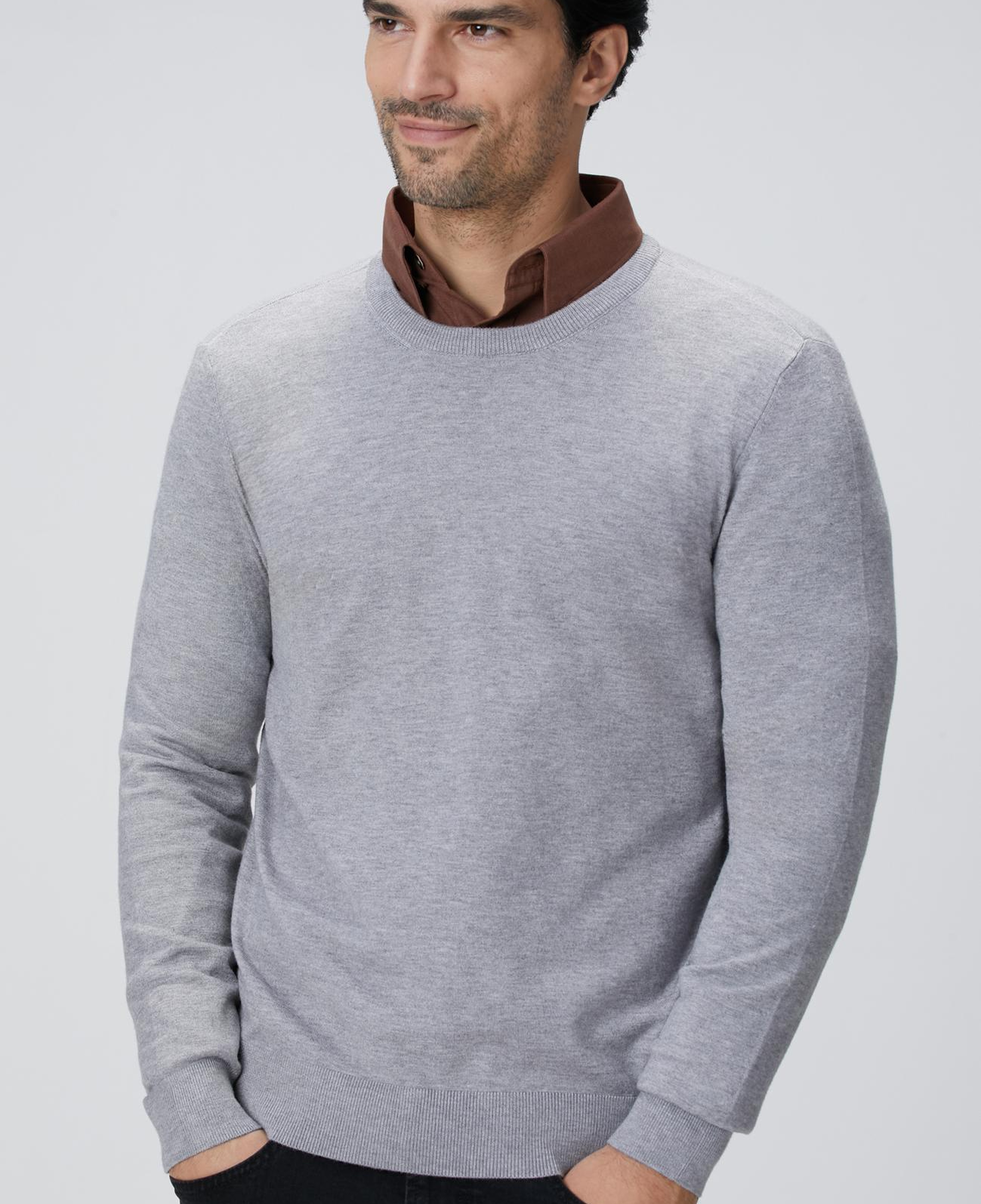 Network Erkek Gri Melanj Basic Triko Kazak