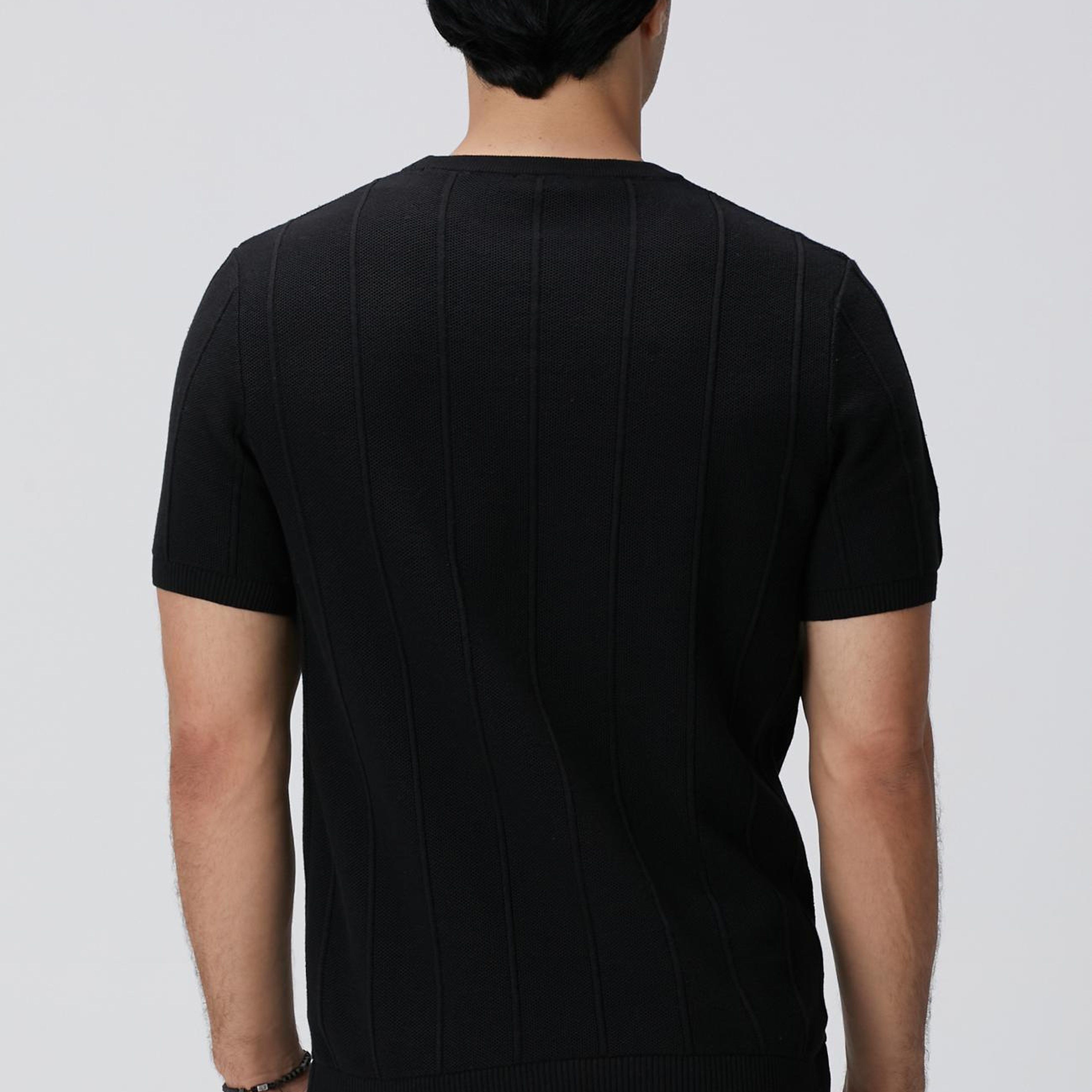 Network Erkek Siyah Jakarlı Triko Kazak