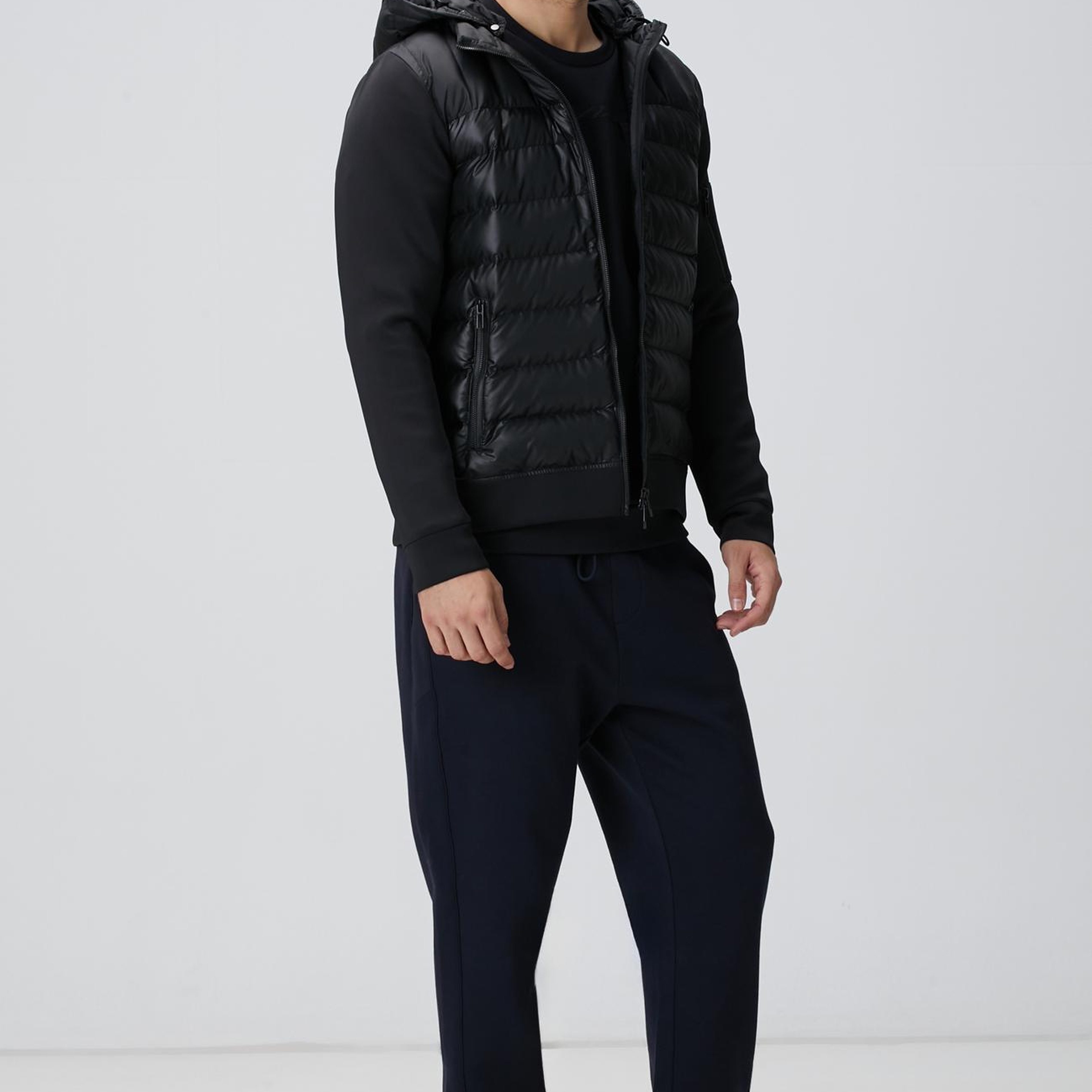 Network Erkek N-Tech Siyah Kapüşonlu Puffer Mont