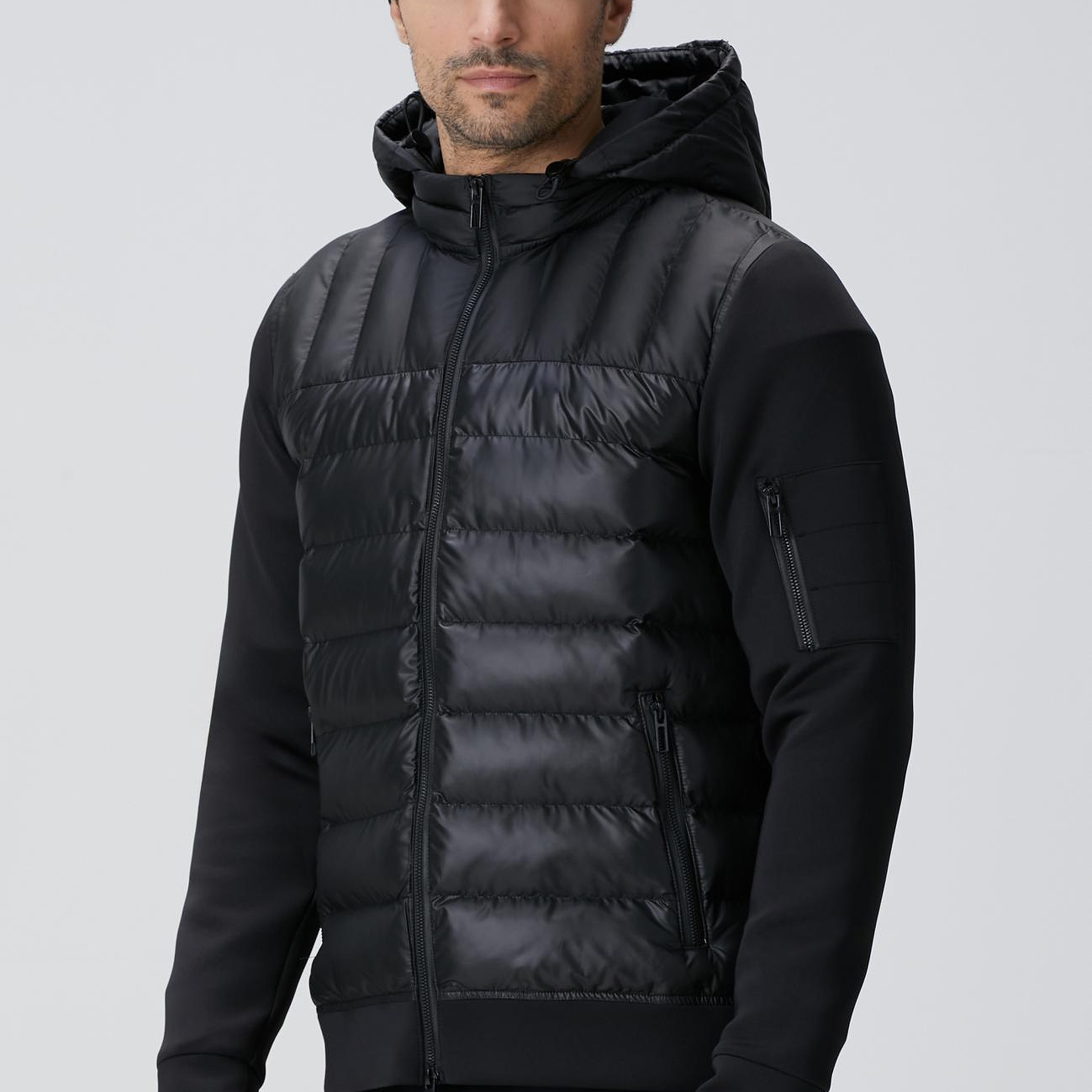 Network Erkek N-Tech Siyah Kapüşonlu Puffer Mont
