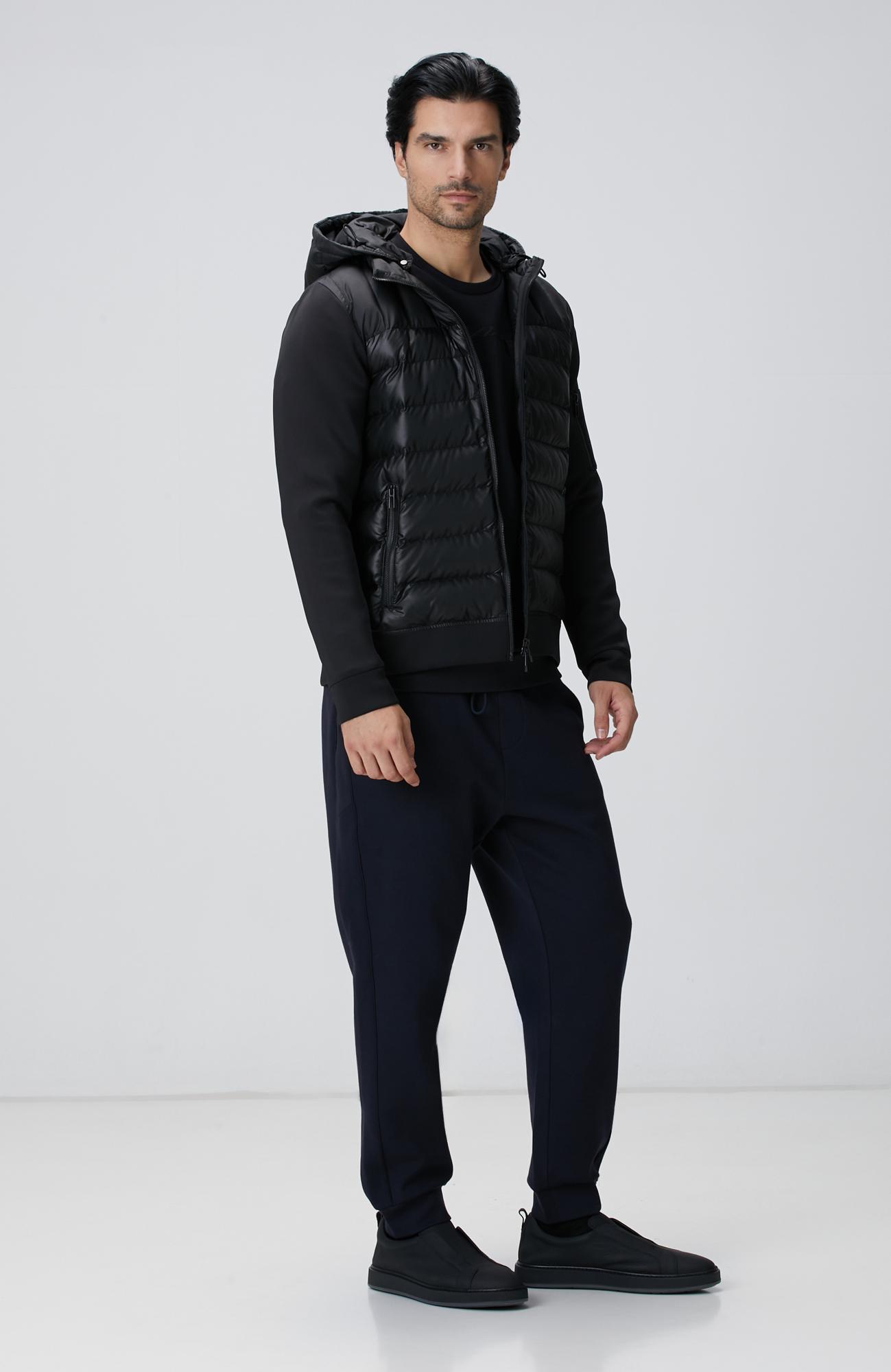 Network Erkek N-Tech Siyah Kapüşonlu Puffer Mont
