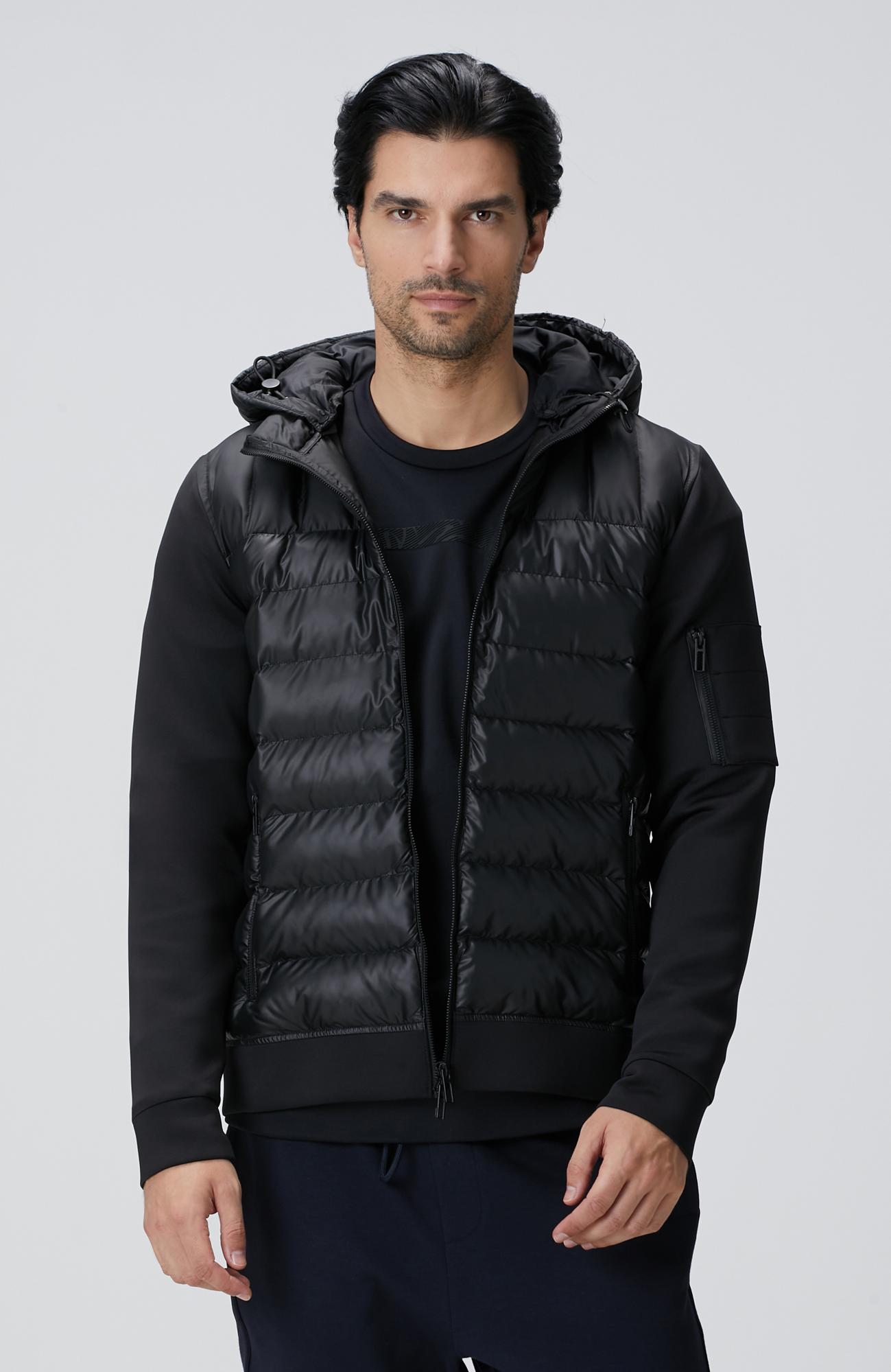 Network Erkek N-Tech Siyah Kapüşonlu Puffer Mont