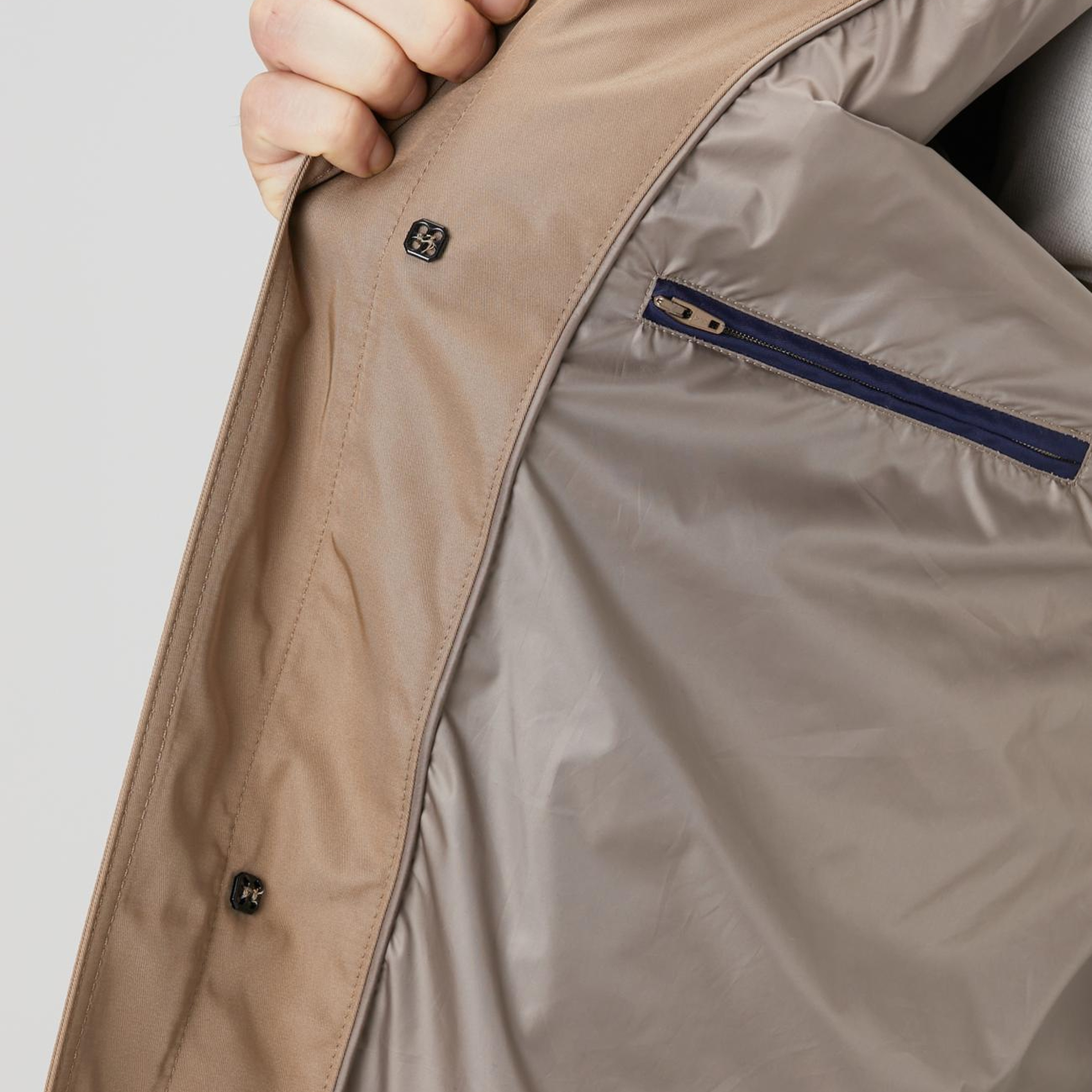 Network Erkek Vizon Fermuarlı Trençkot