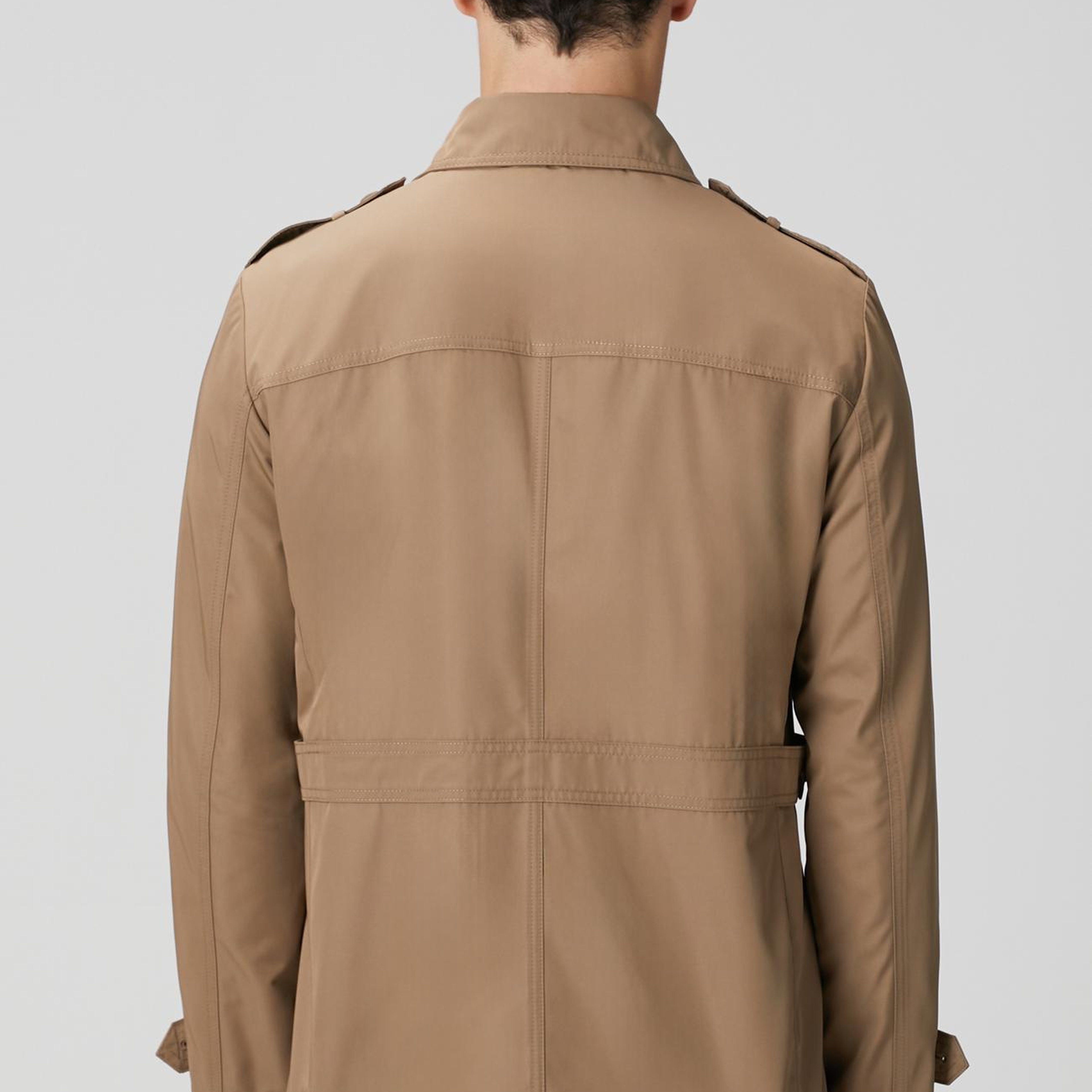 Network Erkek Vizon Fermuarlı Trençkot