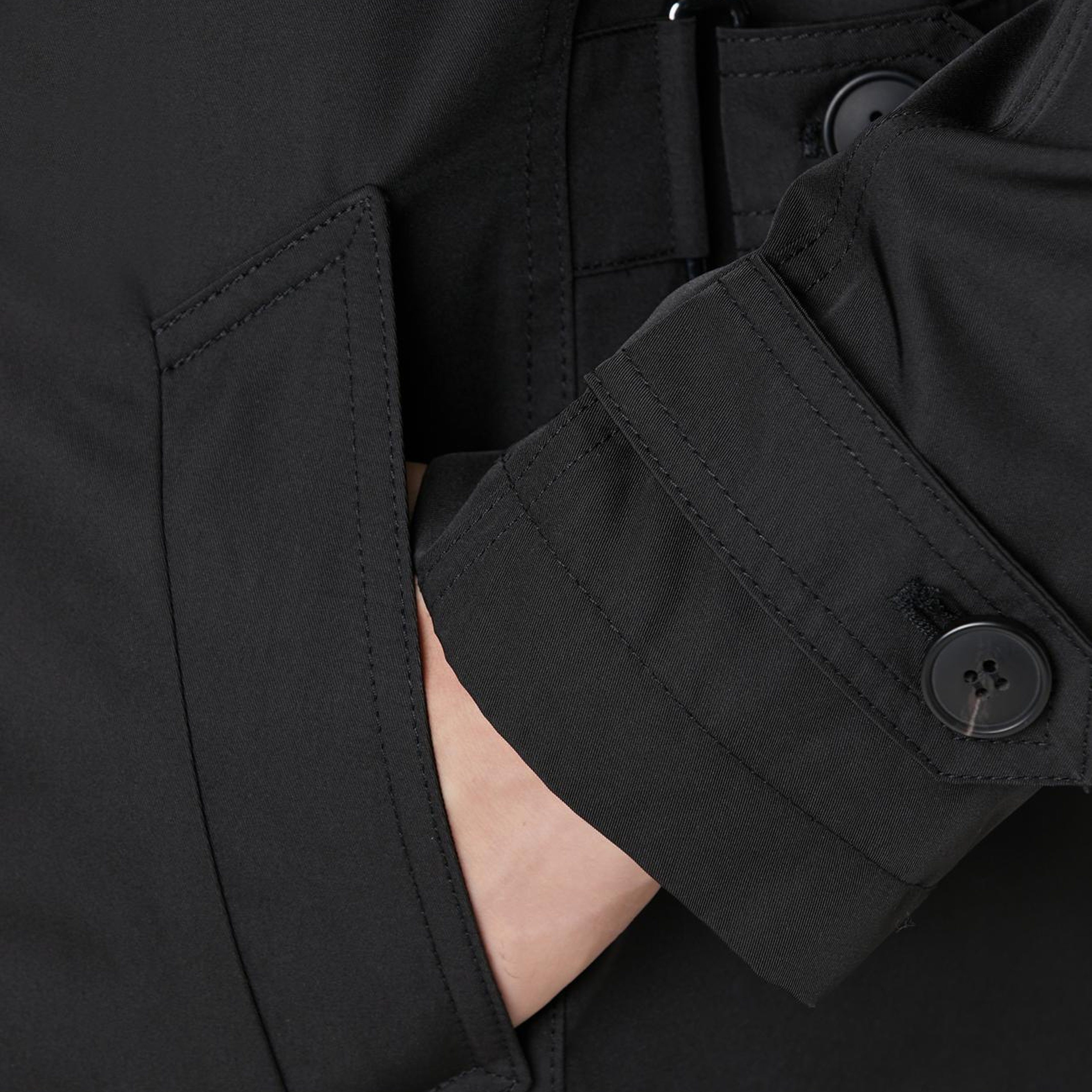 Network Erkek Siyah Fermuarlı Trençkot