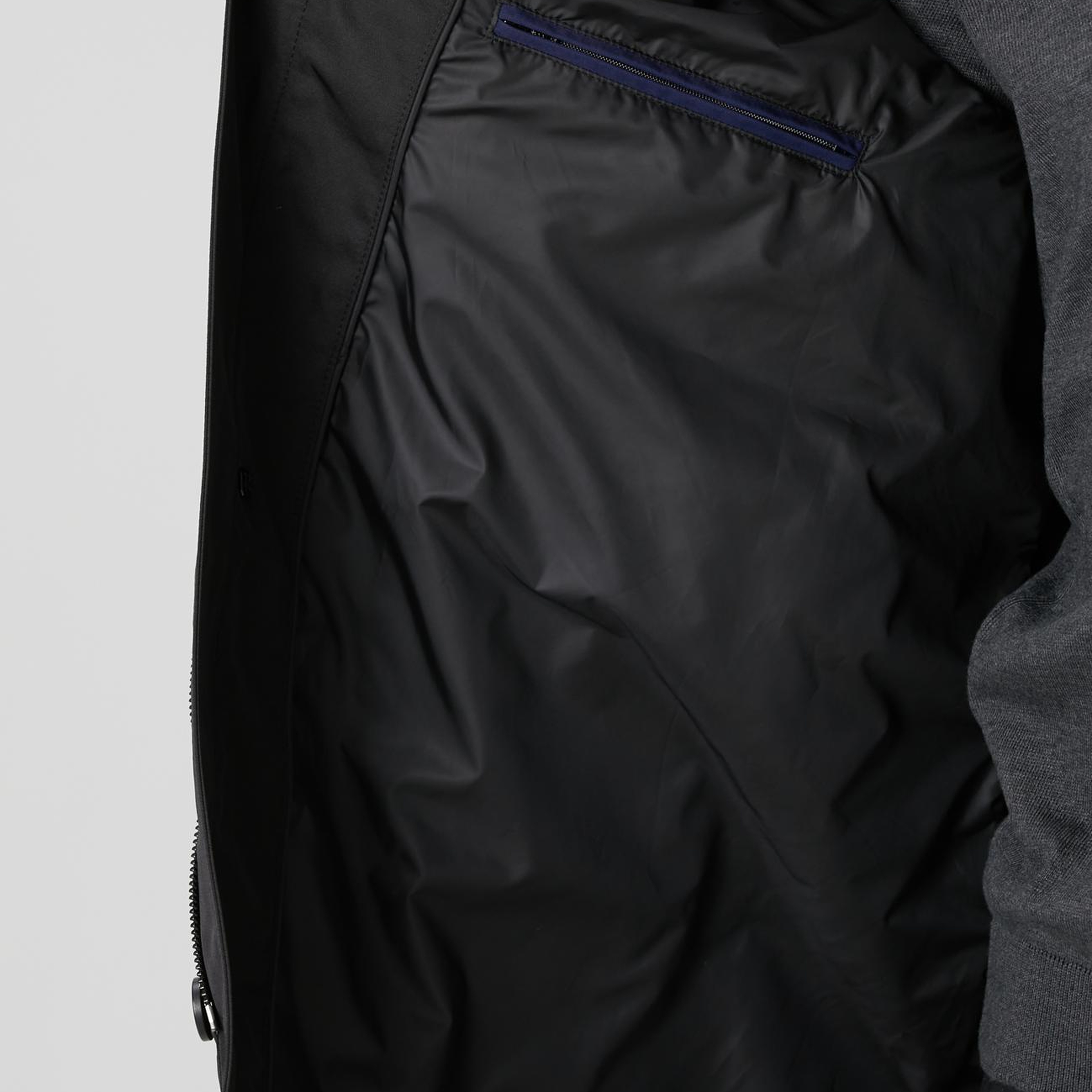 Network Erkek Siyah Fermuarlı Trençkot