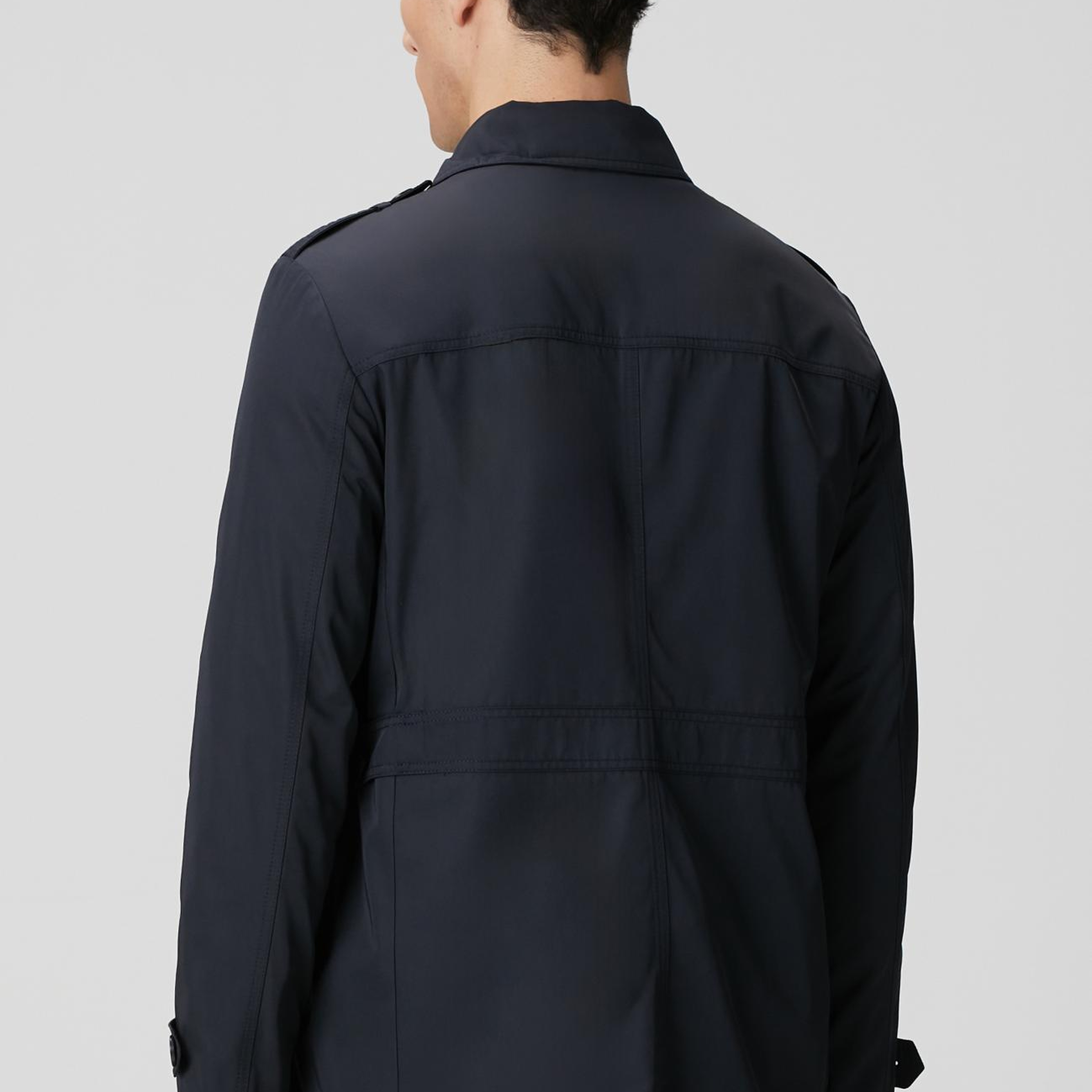 Network Erkek Lacivert Fermuarlı Trençkot