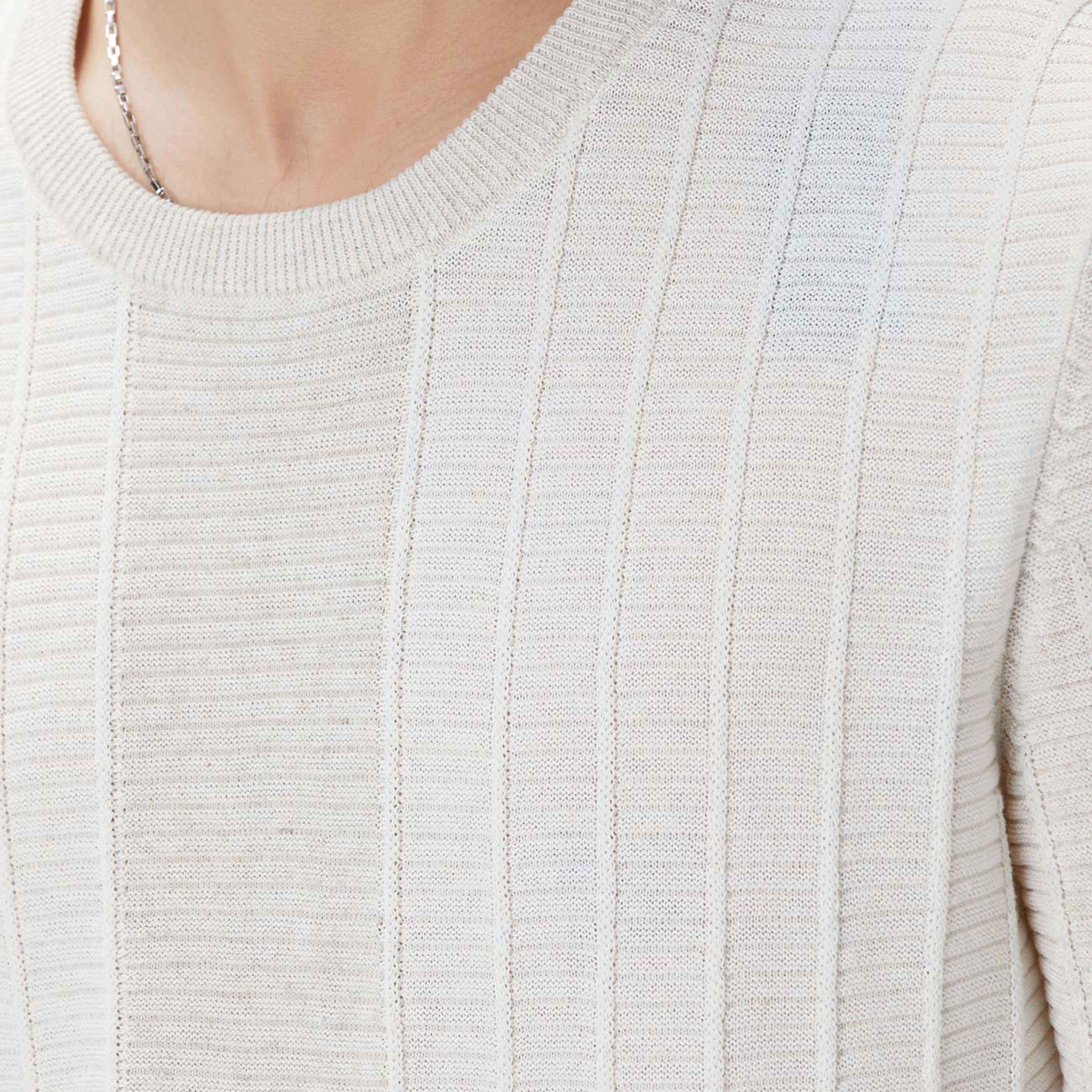 Network Erkek Naturel Desenli Triko Kazak