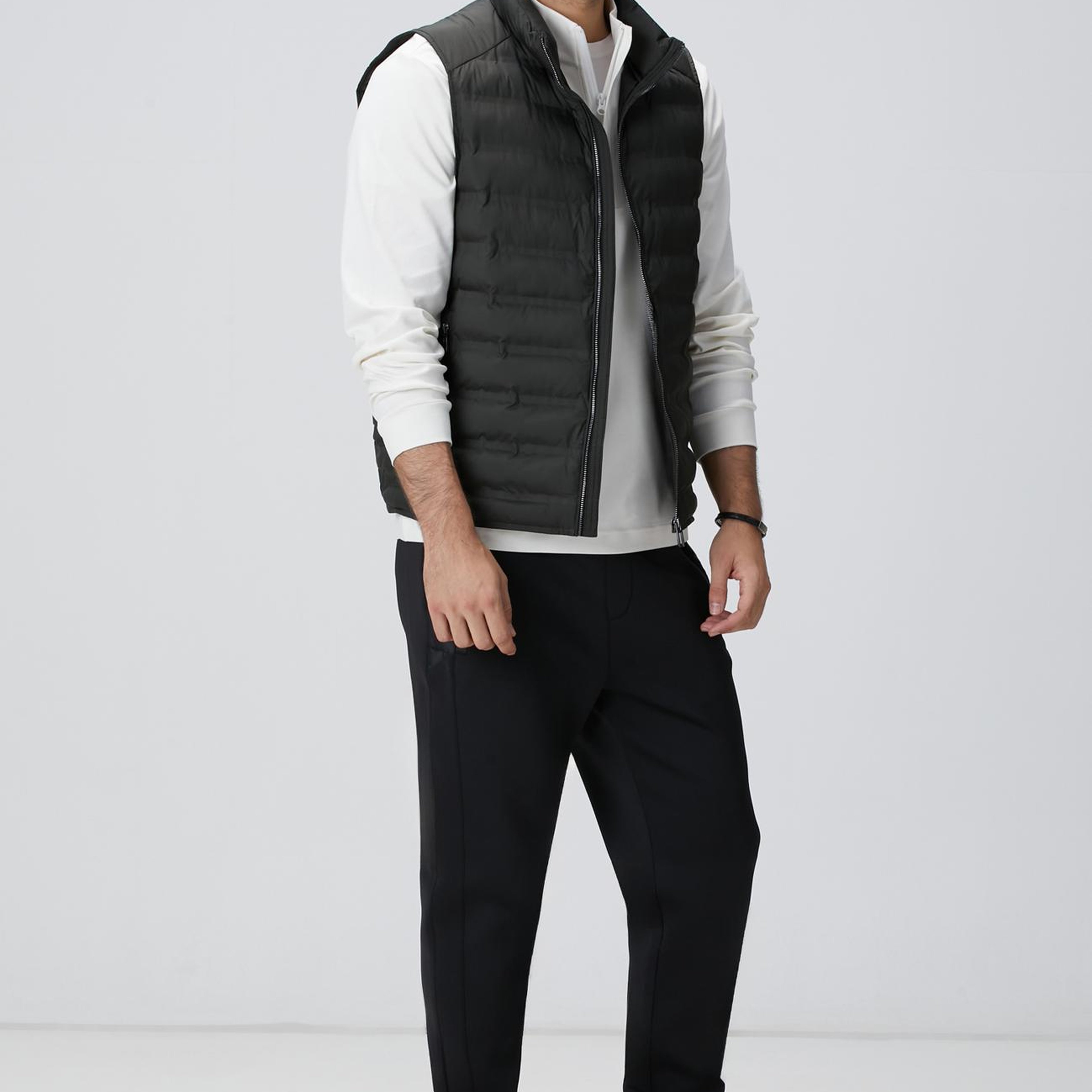 Network Erkek Haki Puffer Casual Yelek