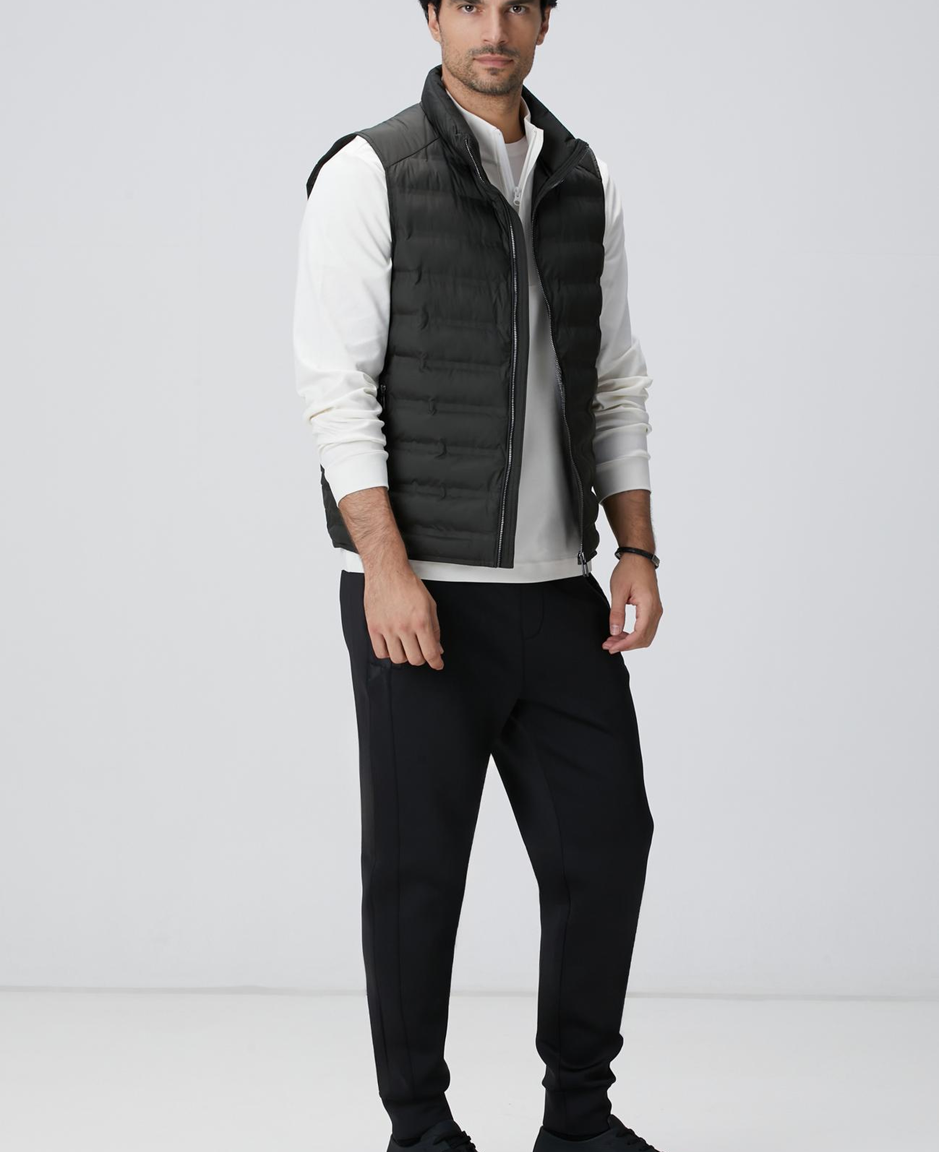 Network Erkek Haki Puffer Casual Yelek